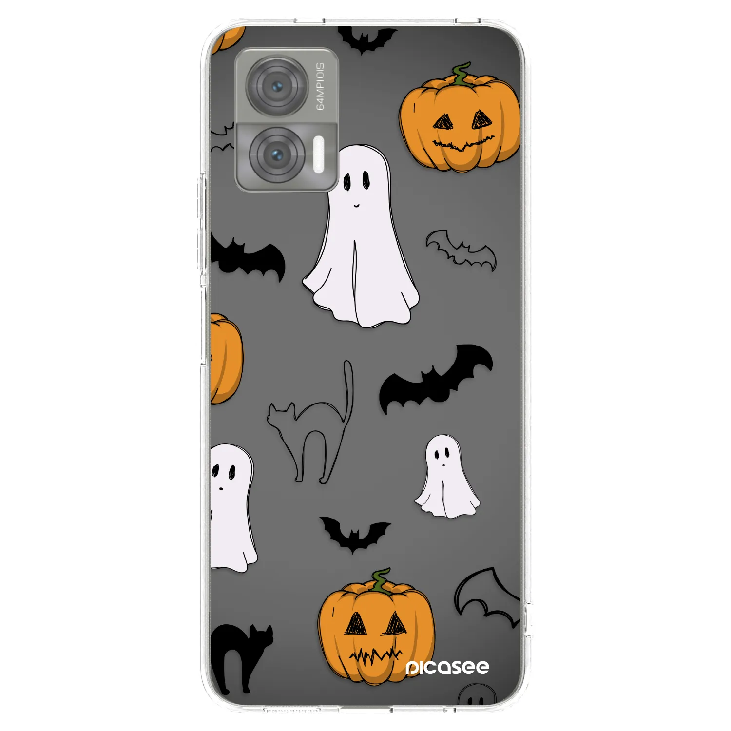 Picasee silikónový prehľadný obal pre Motorola Edge 30 Neo - Spooky crew