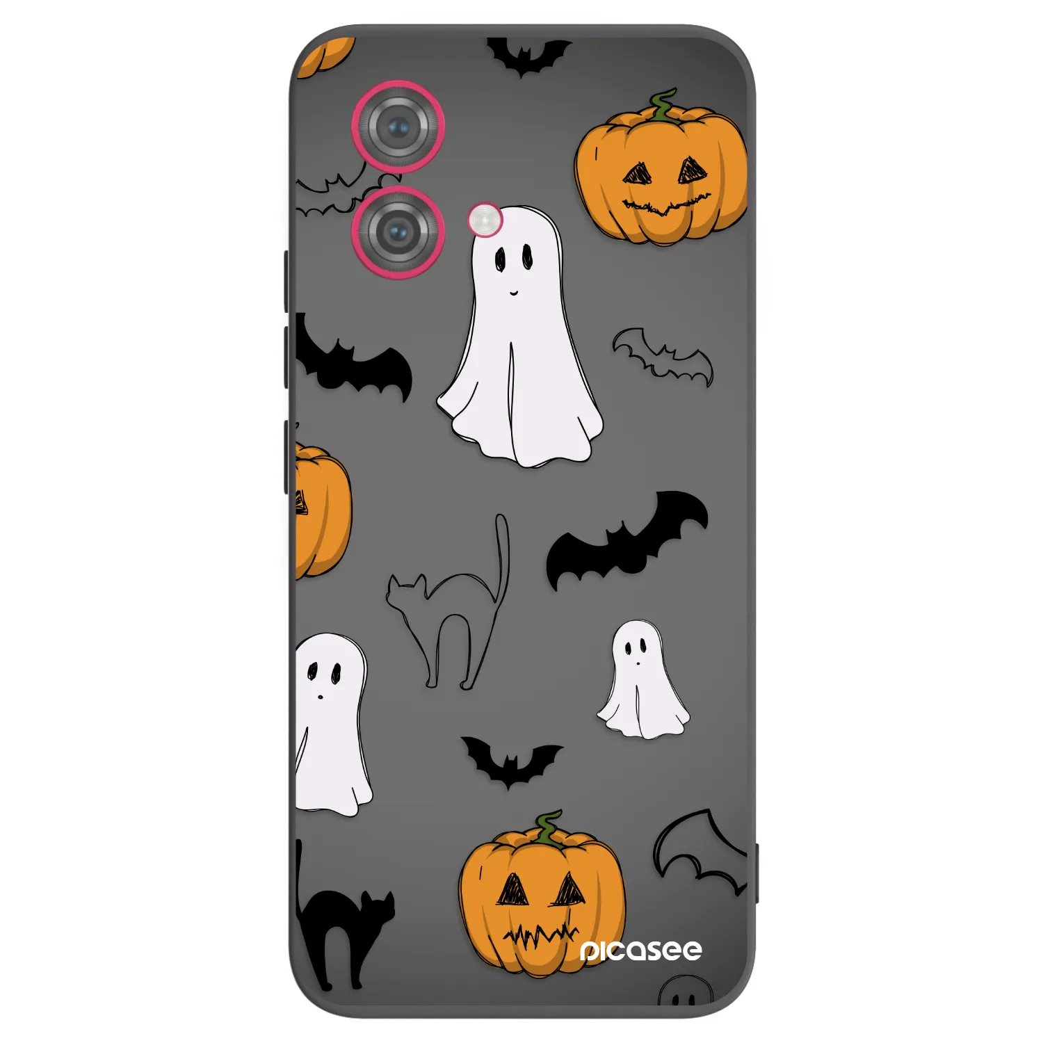 Picasee silikónový čierny obal pre Motorola Moto G84 5G - Spooky crew