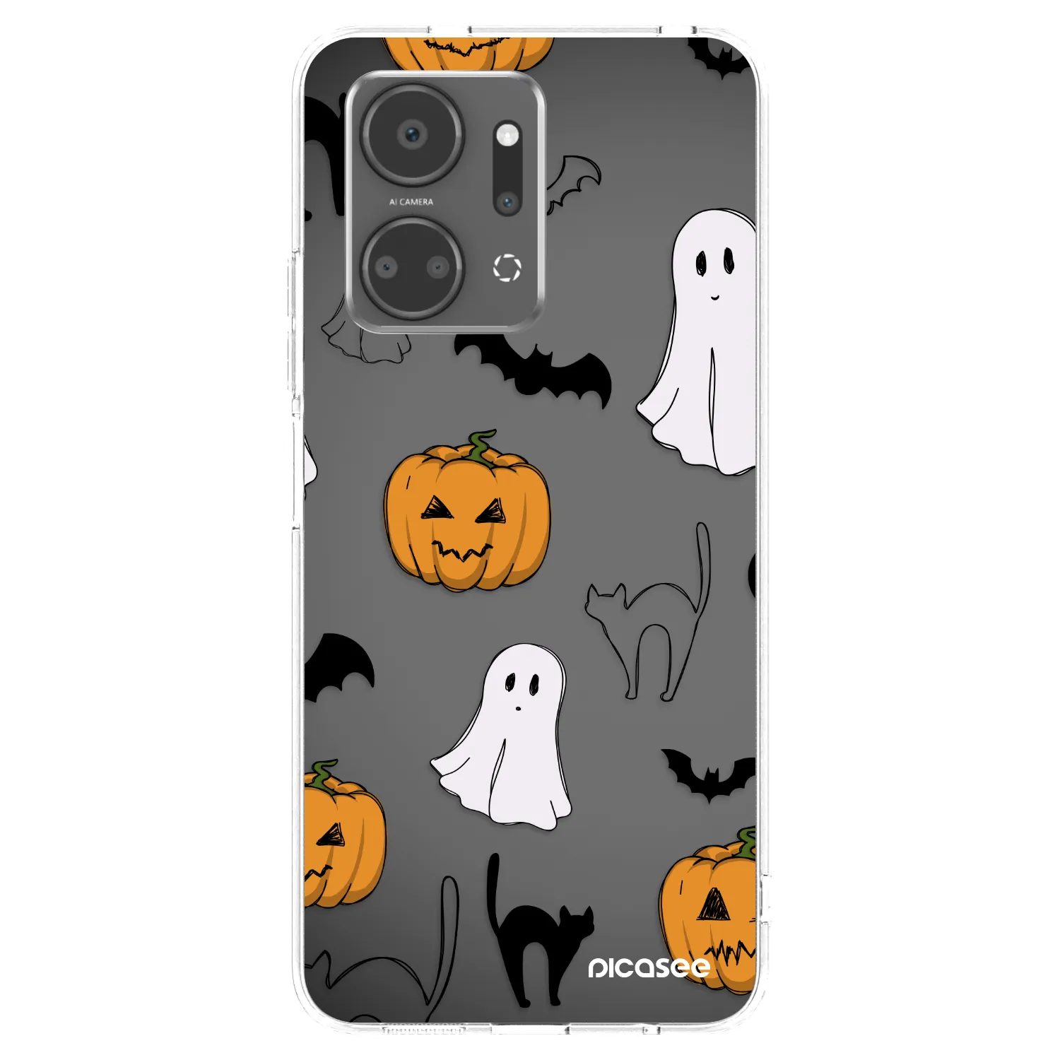 Picasee silikónový prehľadný obal pre Honor X7a - Spooky crew