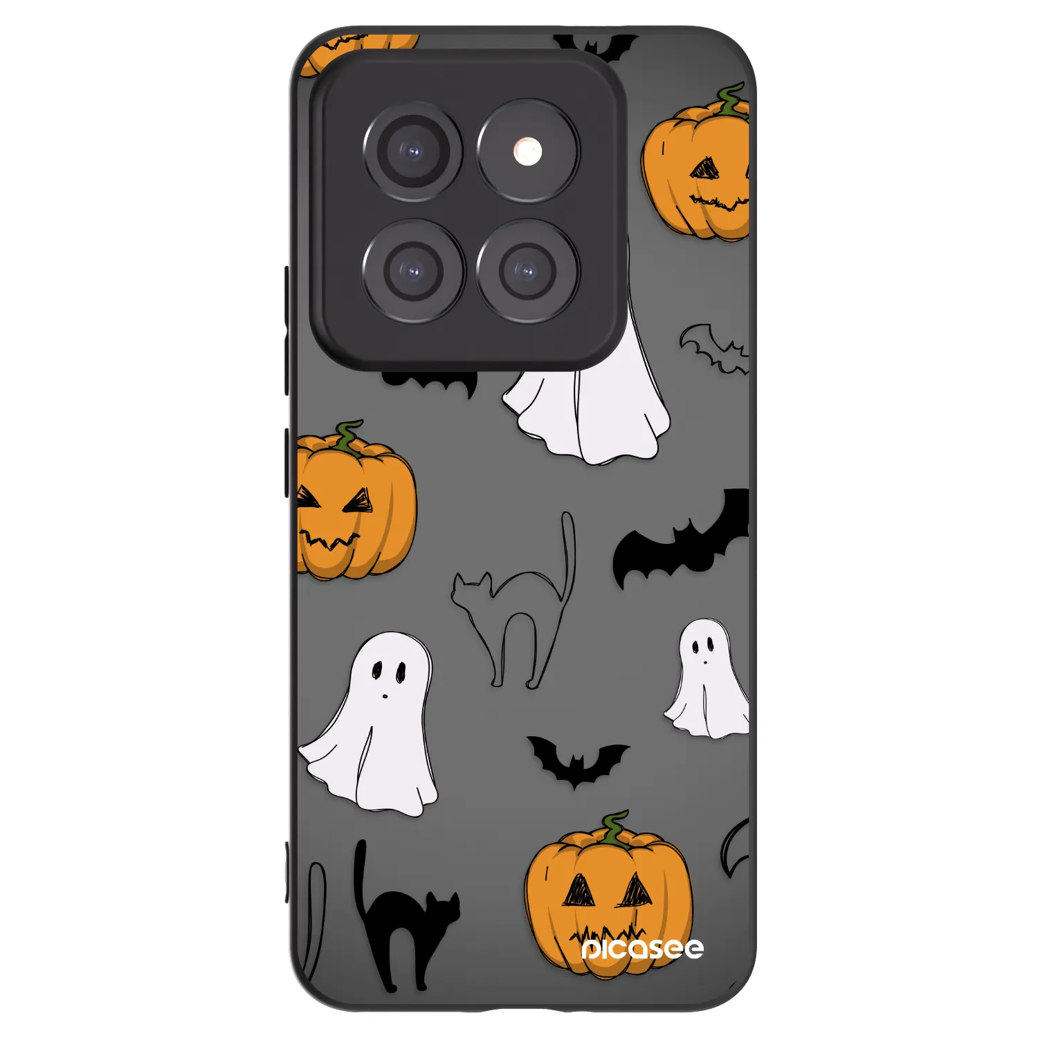 Picasee silikónový čierny obal pre Xiaomi 14 Pro - Spooky crew