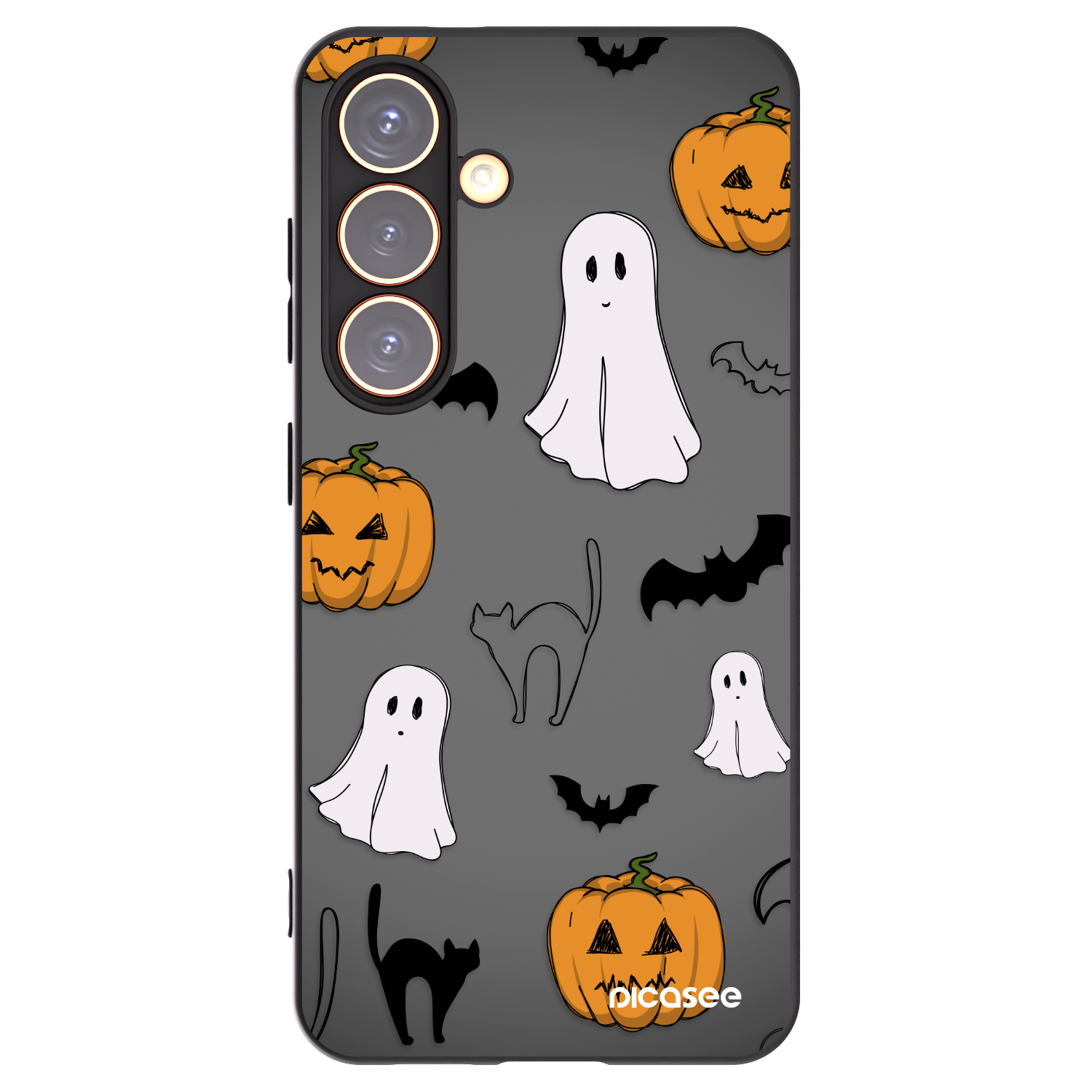 Picasee silikónový čierny obal pre Samsung Galaxy S24 S921B 5G - Spooky crew