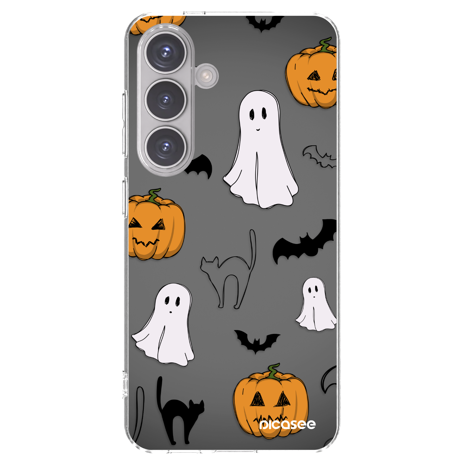 Picasee silikónový prehľadný obal pre Samsung Galaxy S24 S921B 5G - Spooky crew
