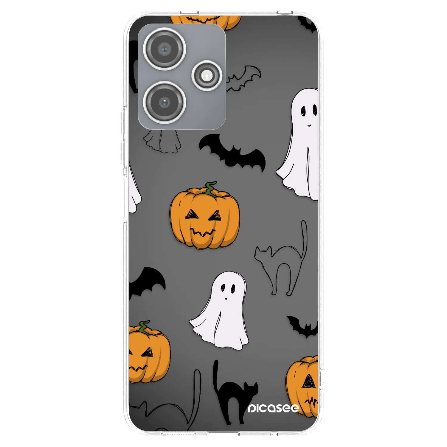 Picasee silikónový prehľadný obal pre Xiaomi Redmi 12 5G - Spooky crew