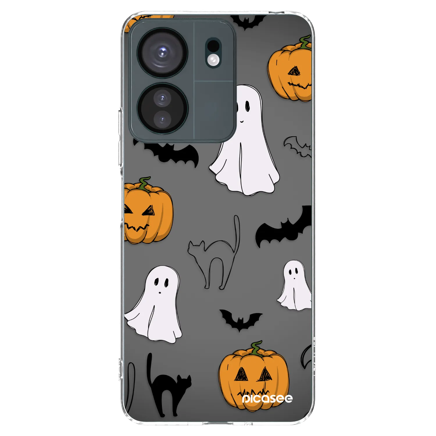 Picasee silikónový prehľadný obal pre Xiaomi Redmi 13C 4G - Spooky crew