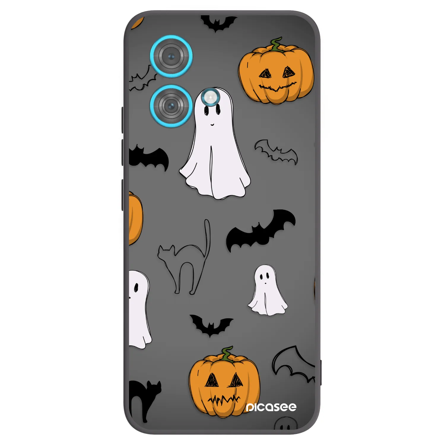 Picasee silikónový čierny obal pre Motorola Edge 40 Neo - Spooky crew