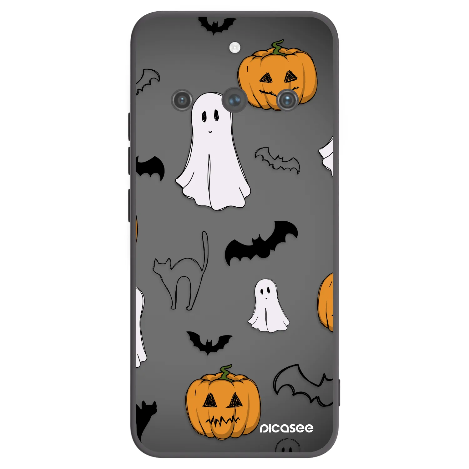 Picasee silikónový čierny obal pre Realme 11 Pro+ - Spooky crew