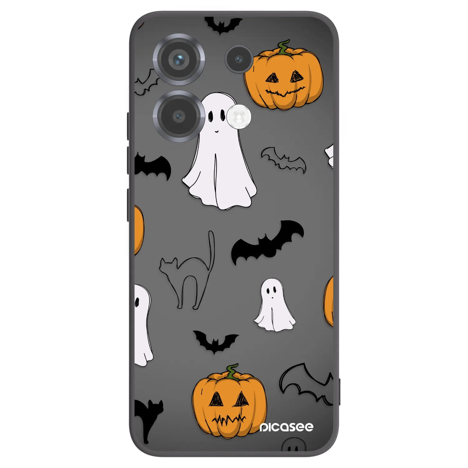 Picasee silikónový čierny obal pre Xiaomi Poco X6 - Spooky crew