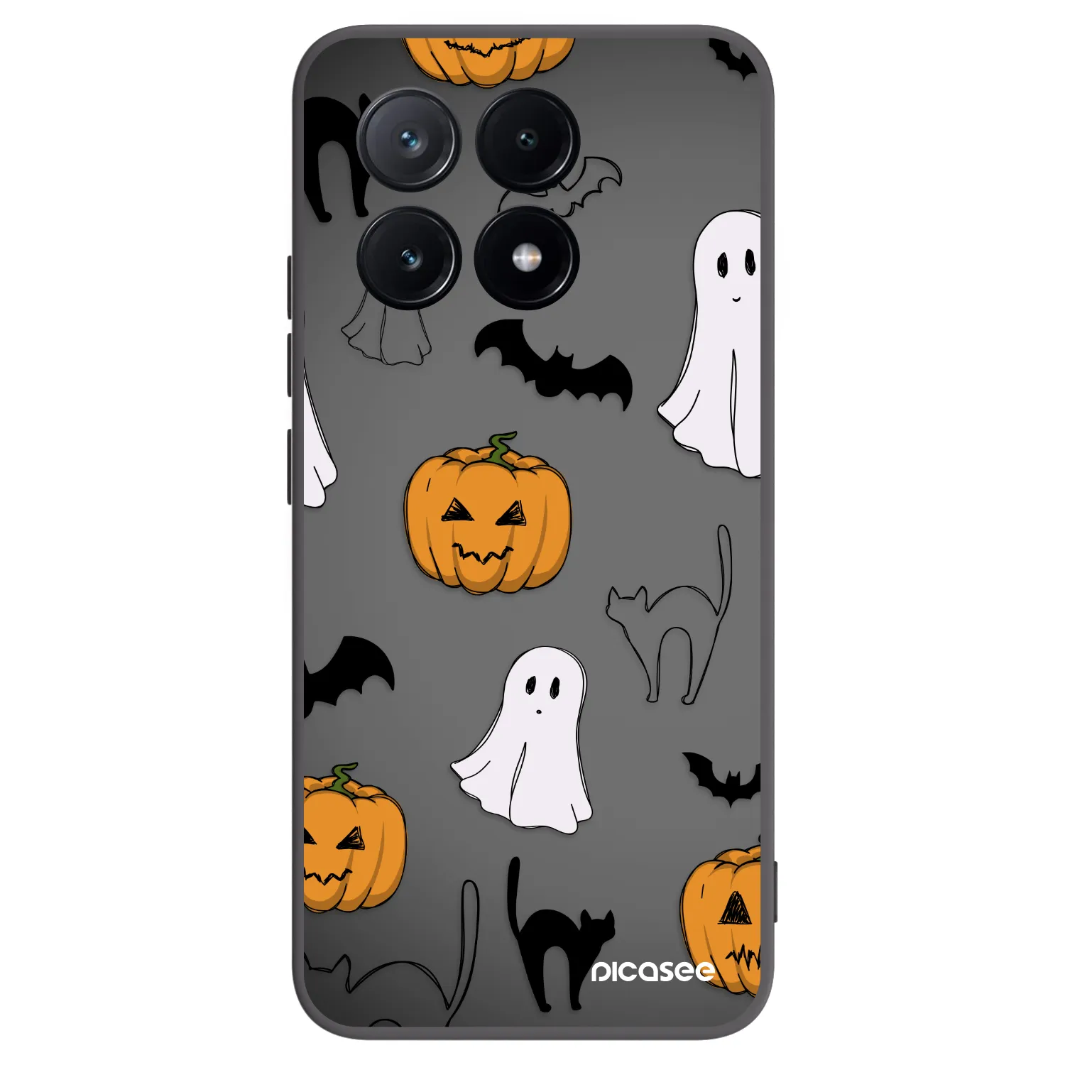 Picasee silikónový čierny obal pre Xiaomi Poco X6 Pro - Spooky crew