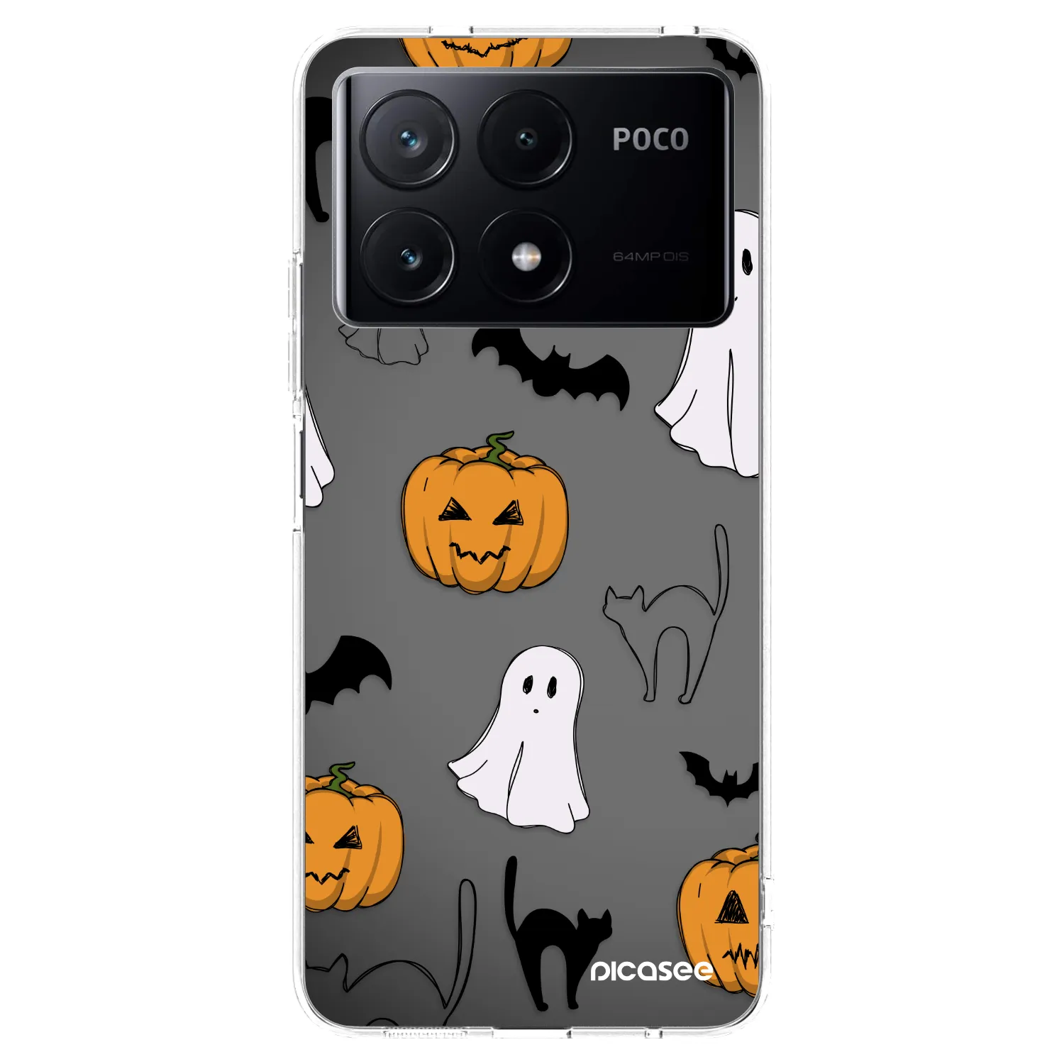 Picasee silikónový prehľadný obal pre Xiaomi Poco X6 Pro - Spooky crew