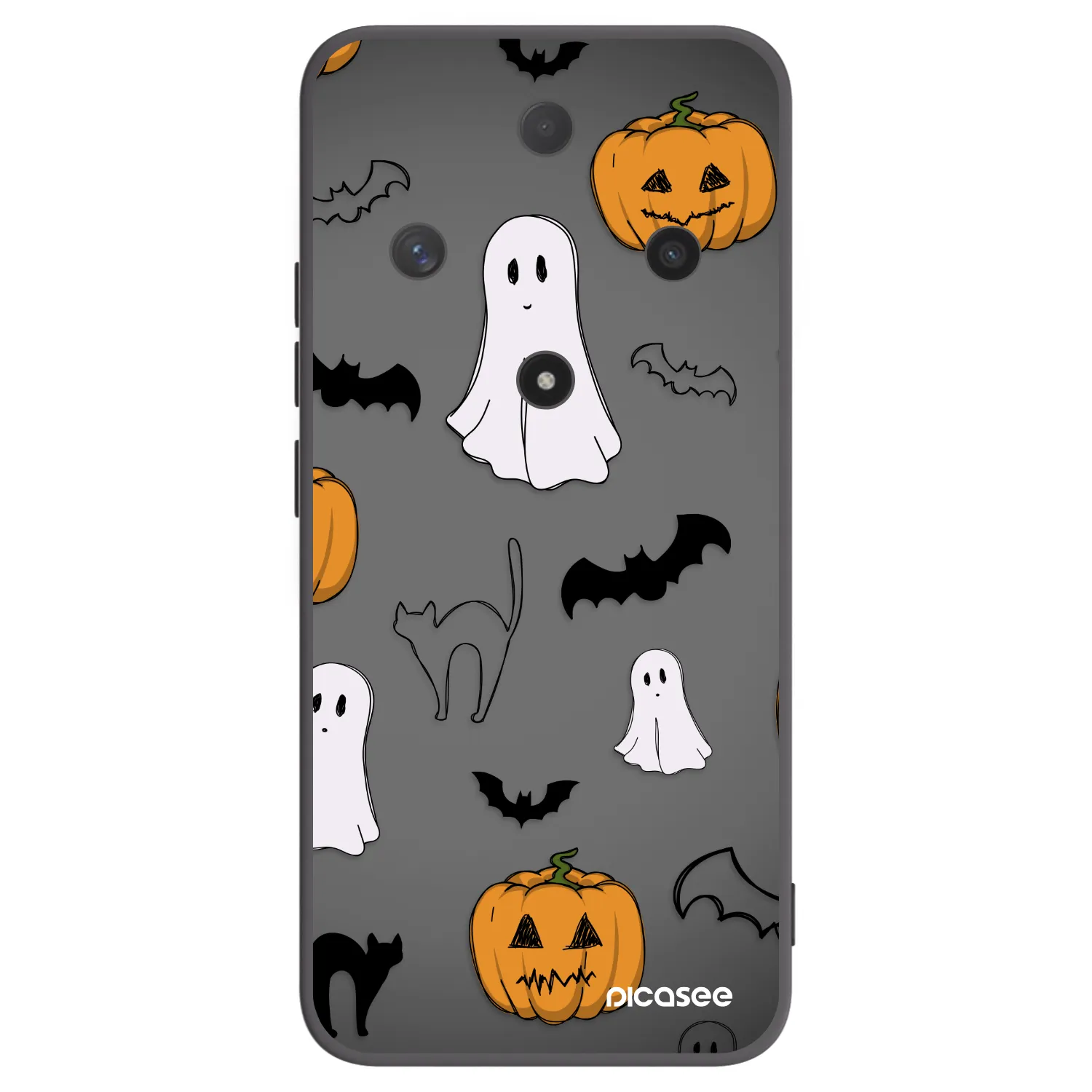Picasee silikónový čierny obal pre Honor Magic6 Lite 5G - Spooky crew