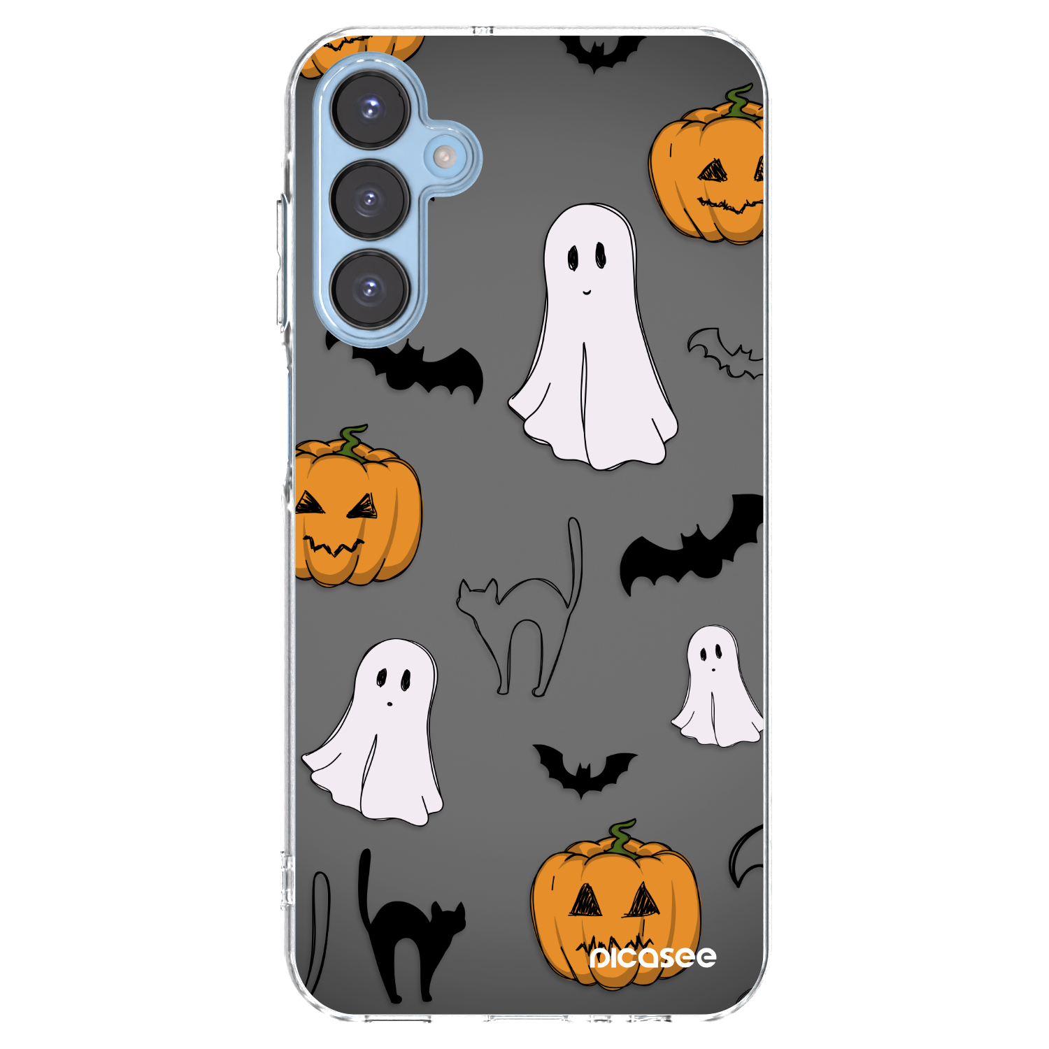 Picasee silikónový prehľadný obal pre Samsung Galaxy A15 A156B 5G - Spooky crew