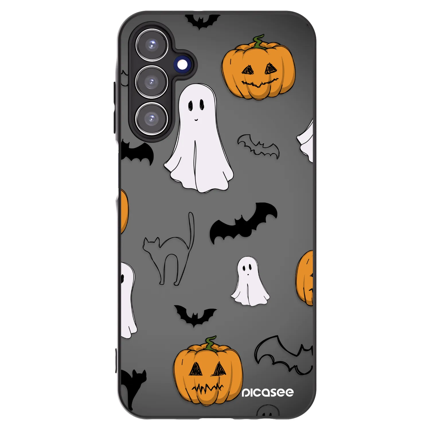 Picasee silikónový čierny obal pre Samsung Galaxy A15 A155F 4G - Spooky crew