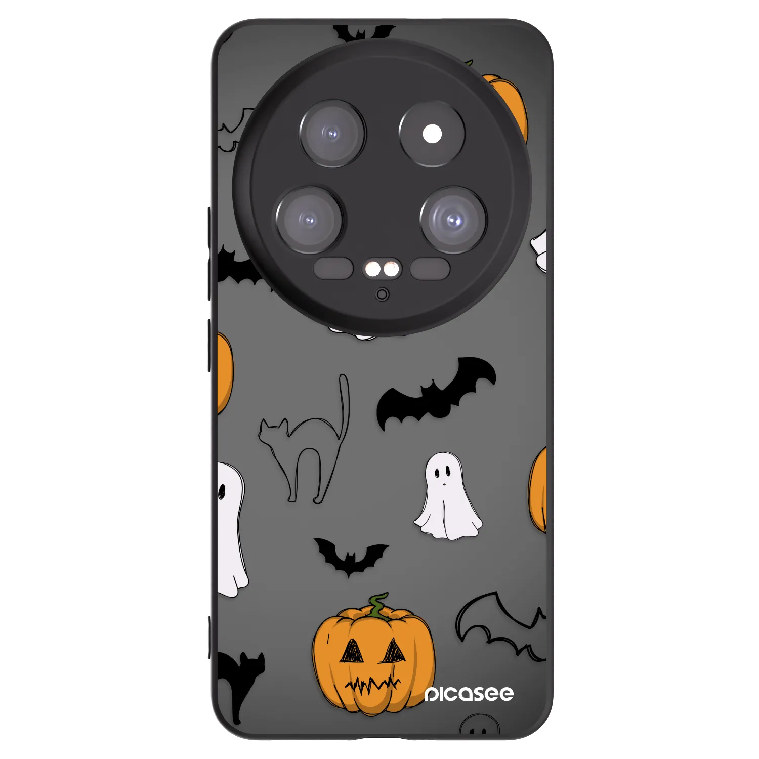 Picasee silikónový čierny obal pre Xiaomi 14 Ultra - Spooky crew