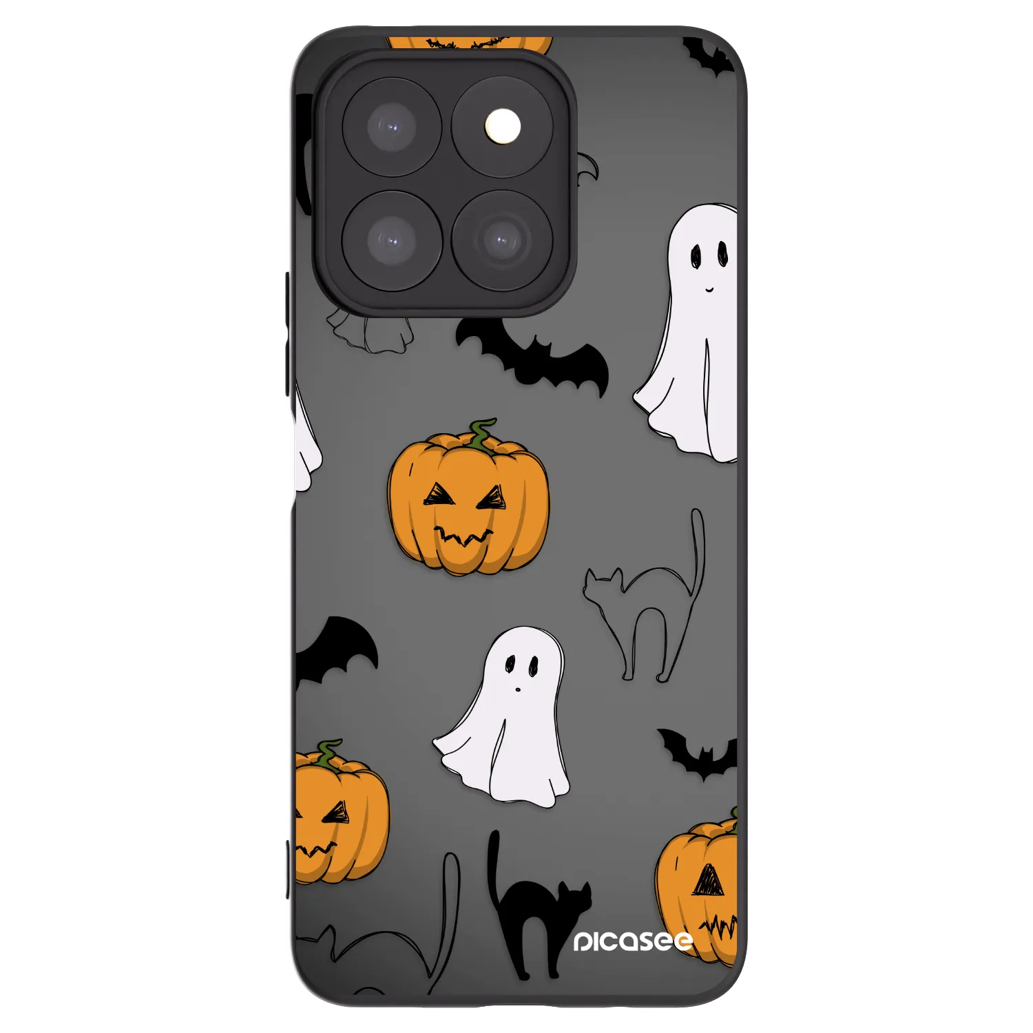 Picasee silikónový čierny obal pre Honor X8b - Spooky crew