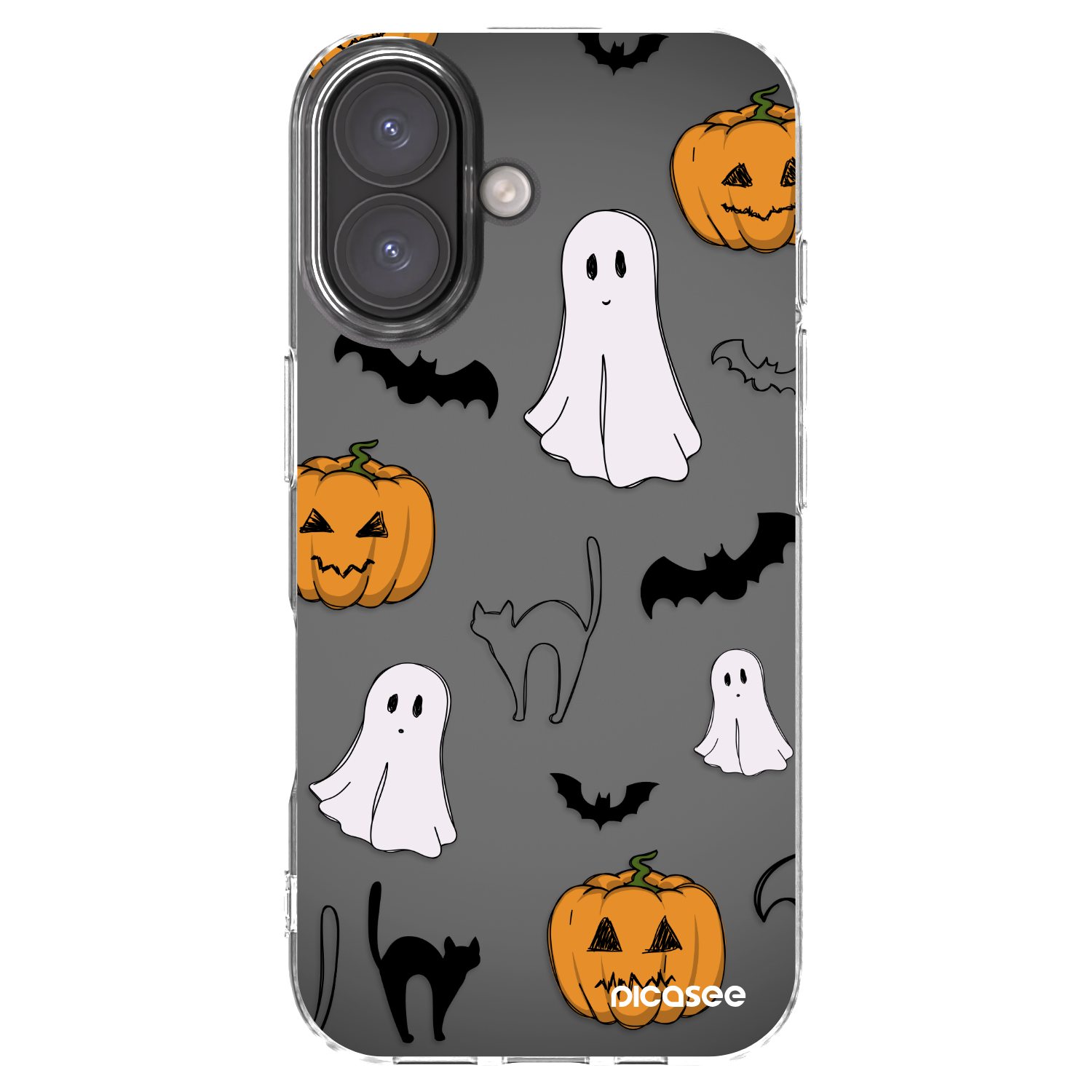 Picasee silikónový prehľadný obal pre Apple iPhone 16 - Spooky crew