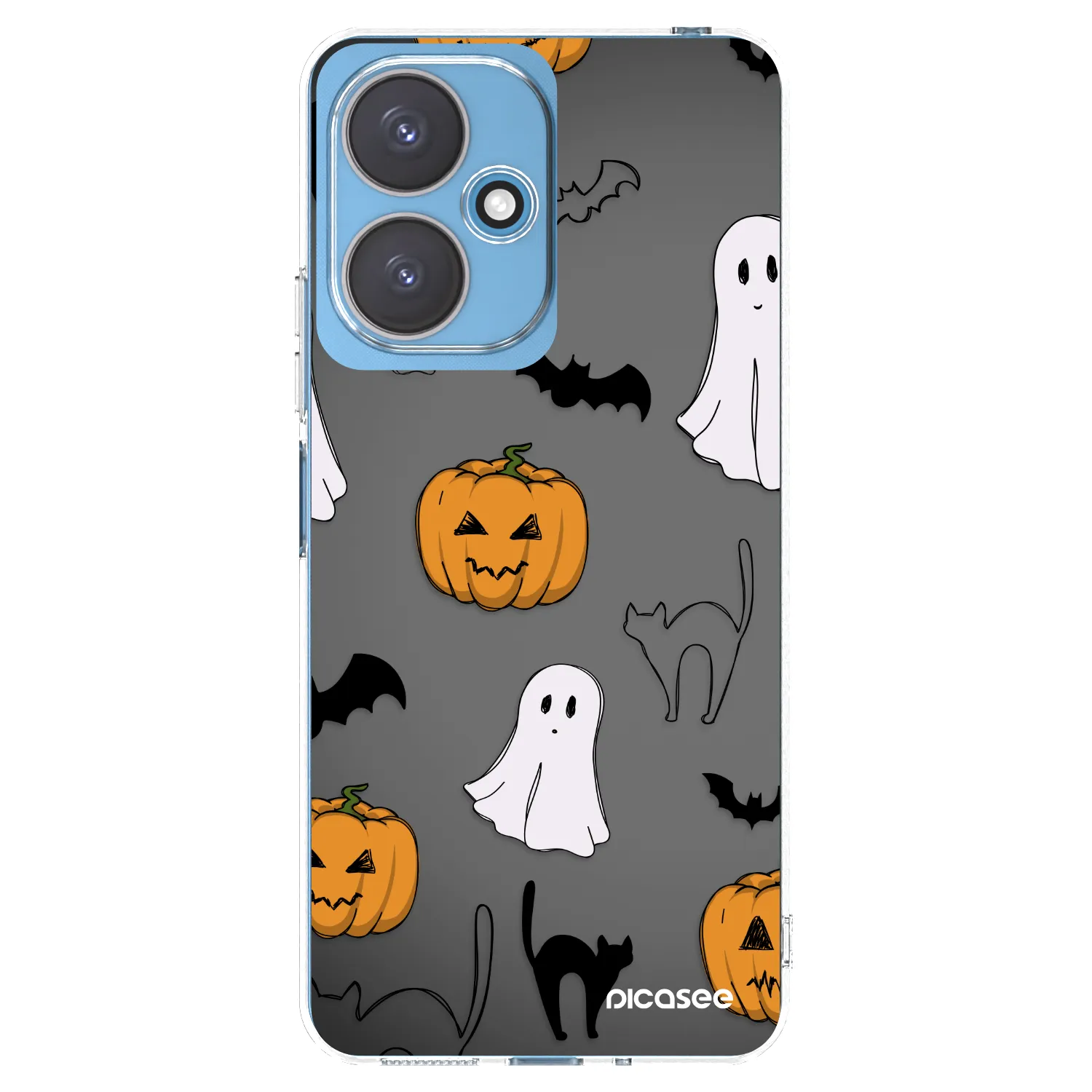 Picasee silikónový prehľadný obal pre Xiaomi Redmi 13C 5G - Spooky crew