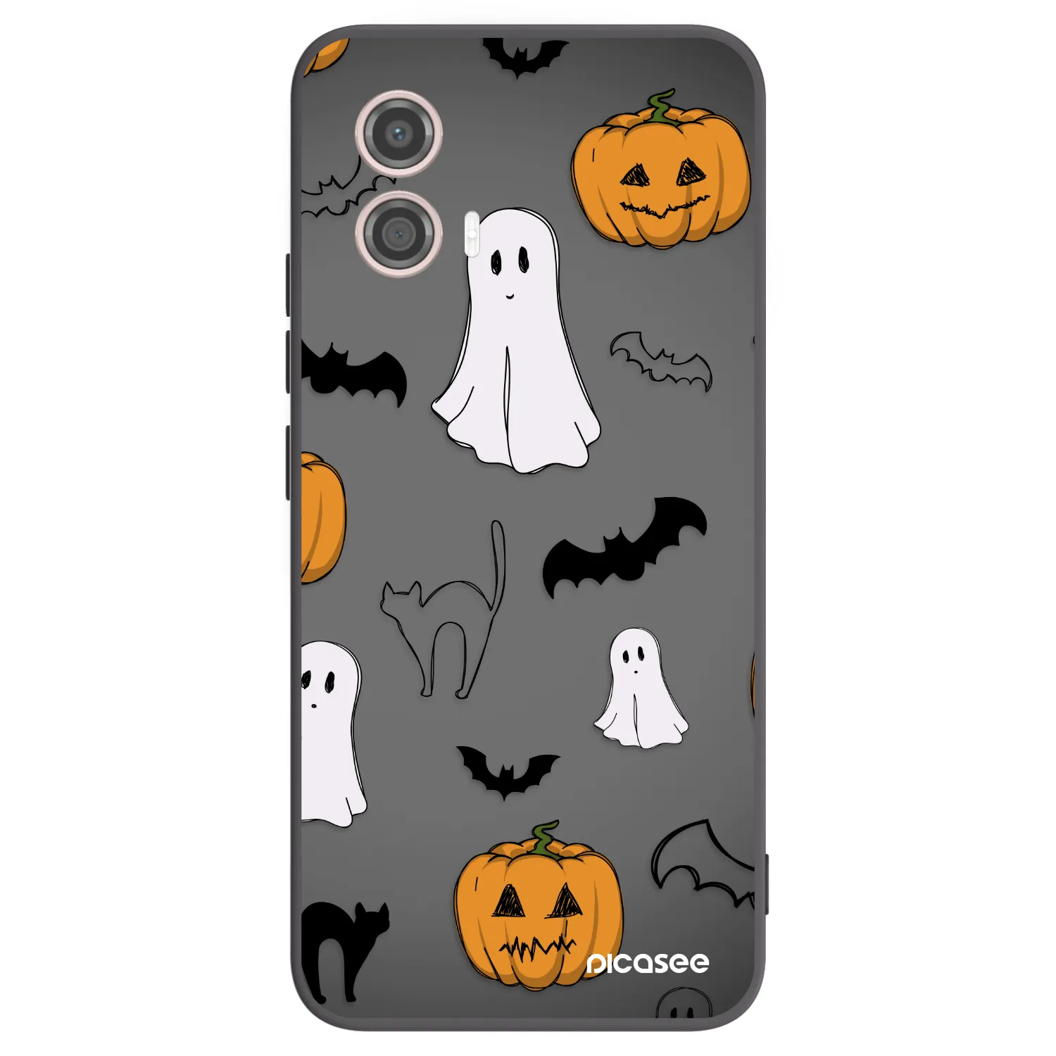 Picasee silikónový čierny obal pre Motorola Moto G53 5G - Spooky crew