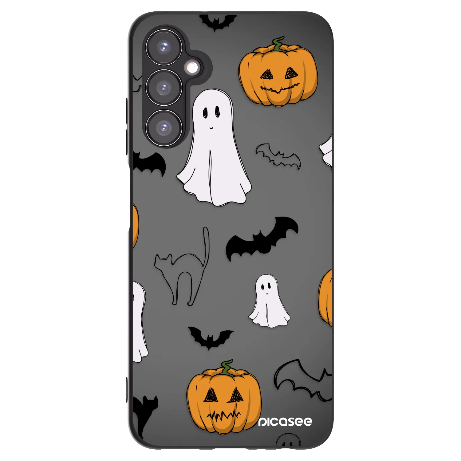 Picasee silikónový čierny obal pre Samsung Galaxy A05s A057G - Spooky crew