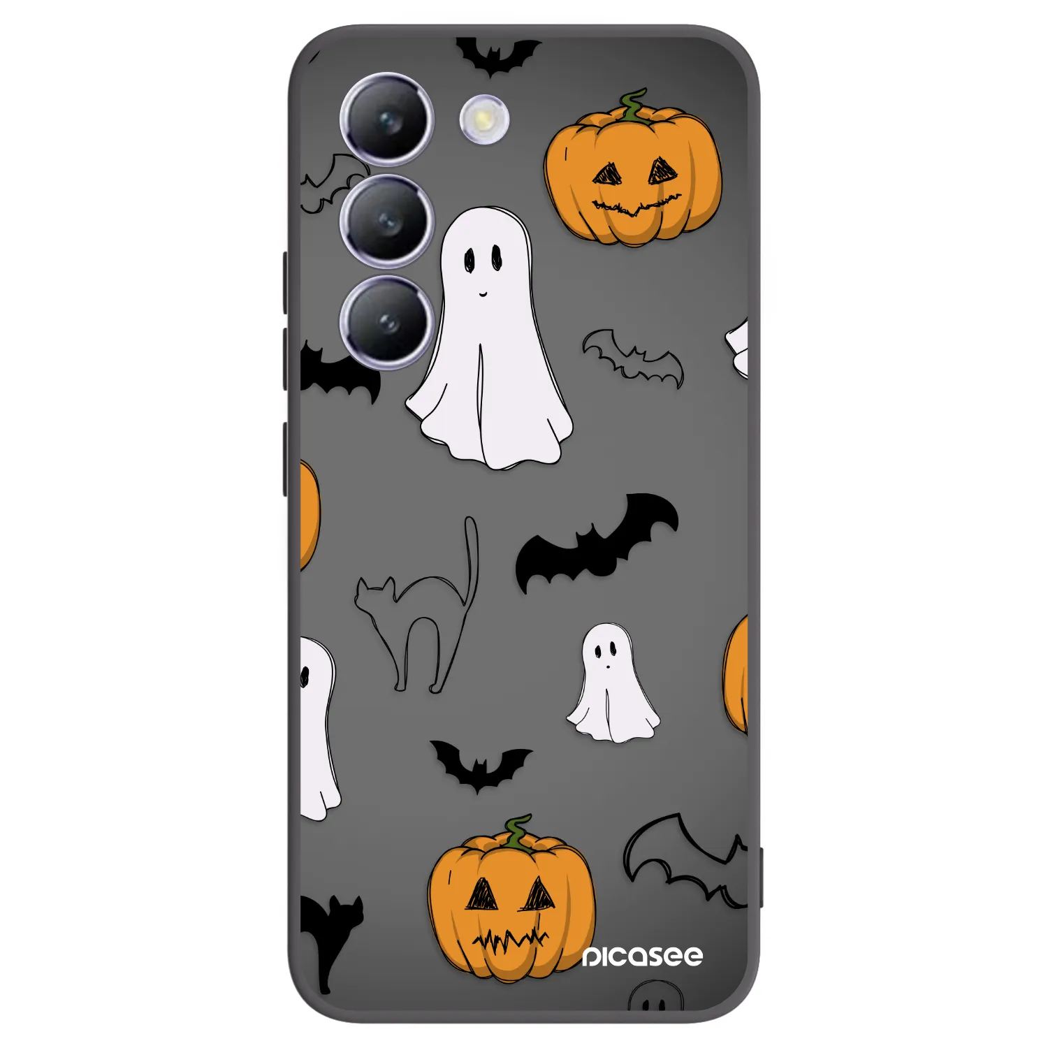 Picasee silikónový čierny obal pre Vivo V40 SE 5G - Spooky crew