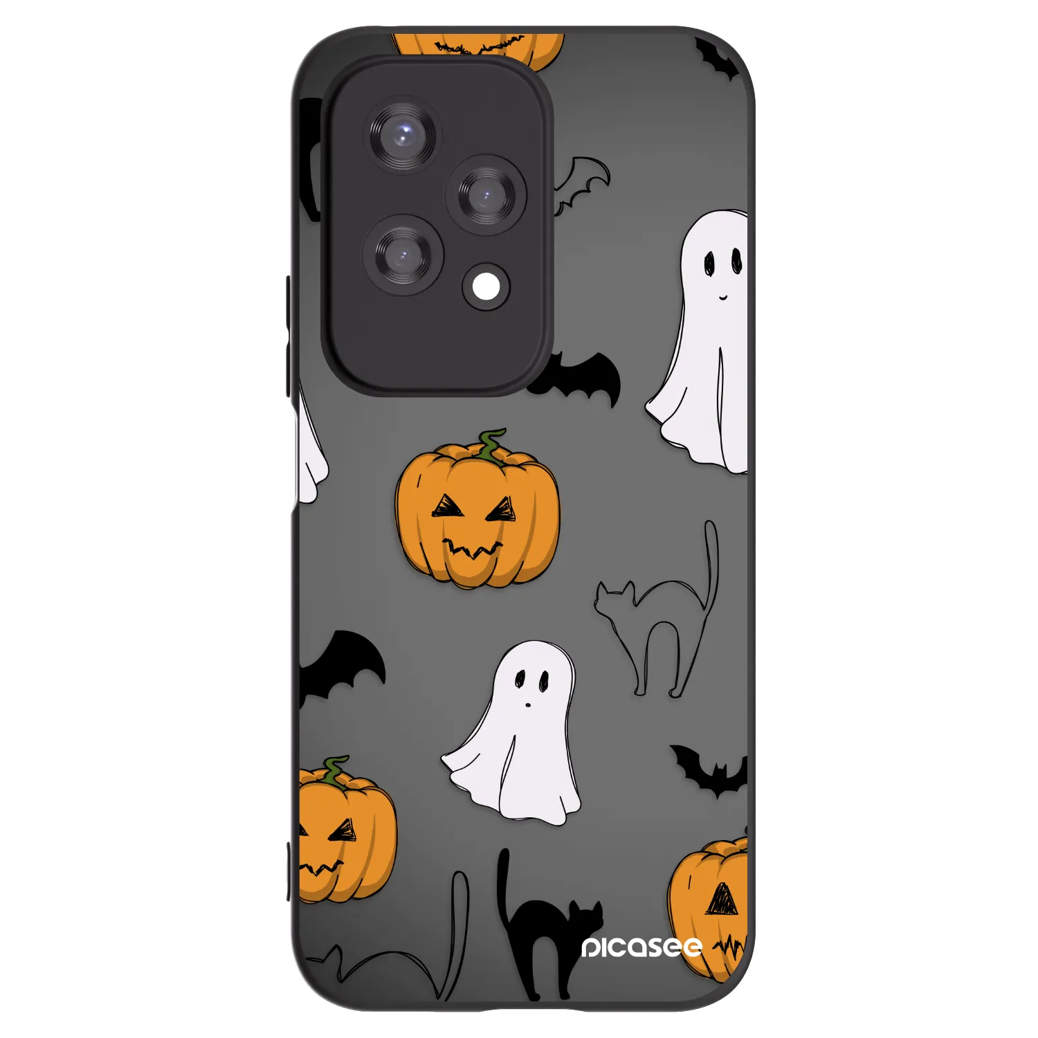 Picasee silikónový čierny obal pre Honor 200 Lite - Spooky crew