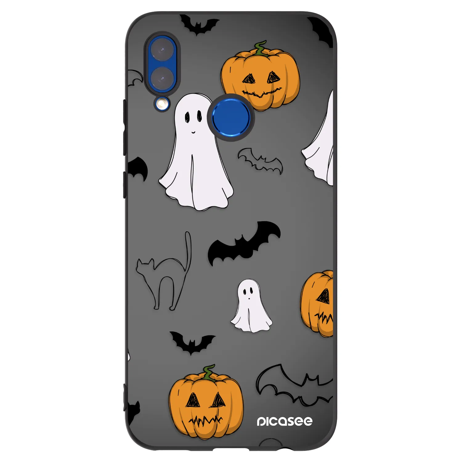 Picasee silikónový čierny obal pre Honor 10 Lite - Spooky crew