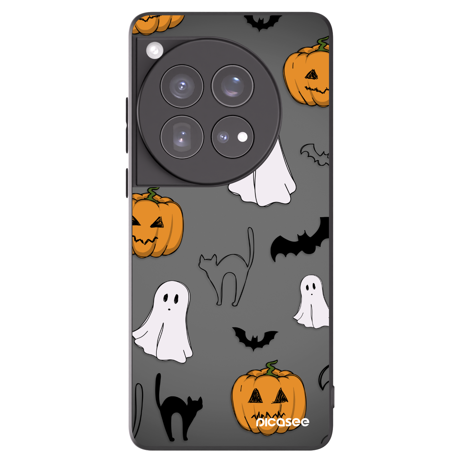 Picasee silikónový čierny obal pre OnePlus 12 5G - Spooky crew