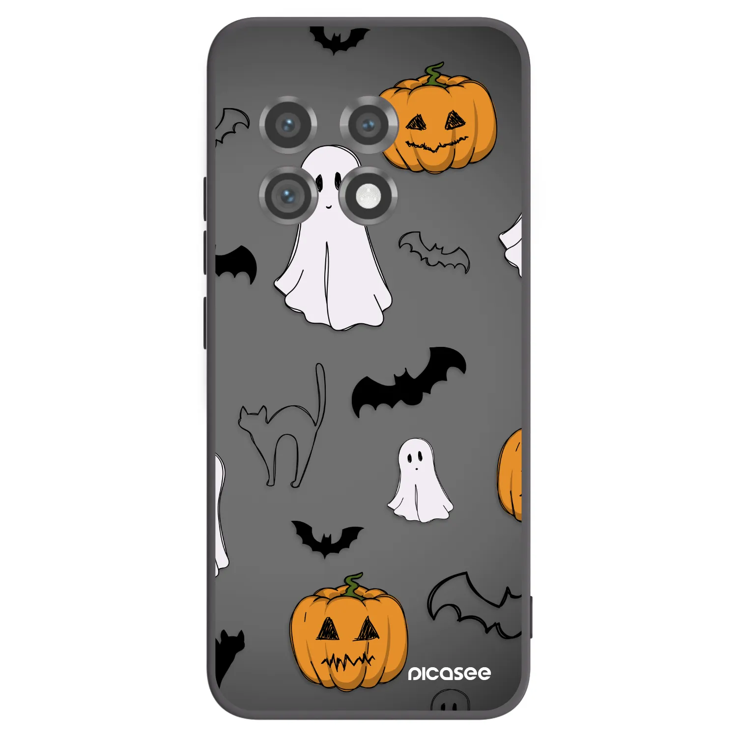 Picasee silikónový čierny obal pre OnePlus 11 5G - Spooky crew