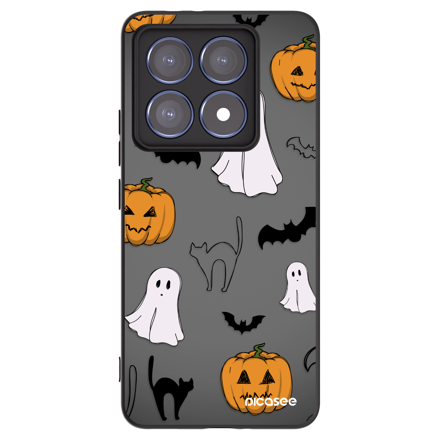 Picasee silikónový čierny obal pre Xiaomi 14T Pro - Spooky crew