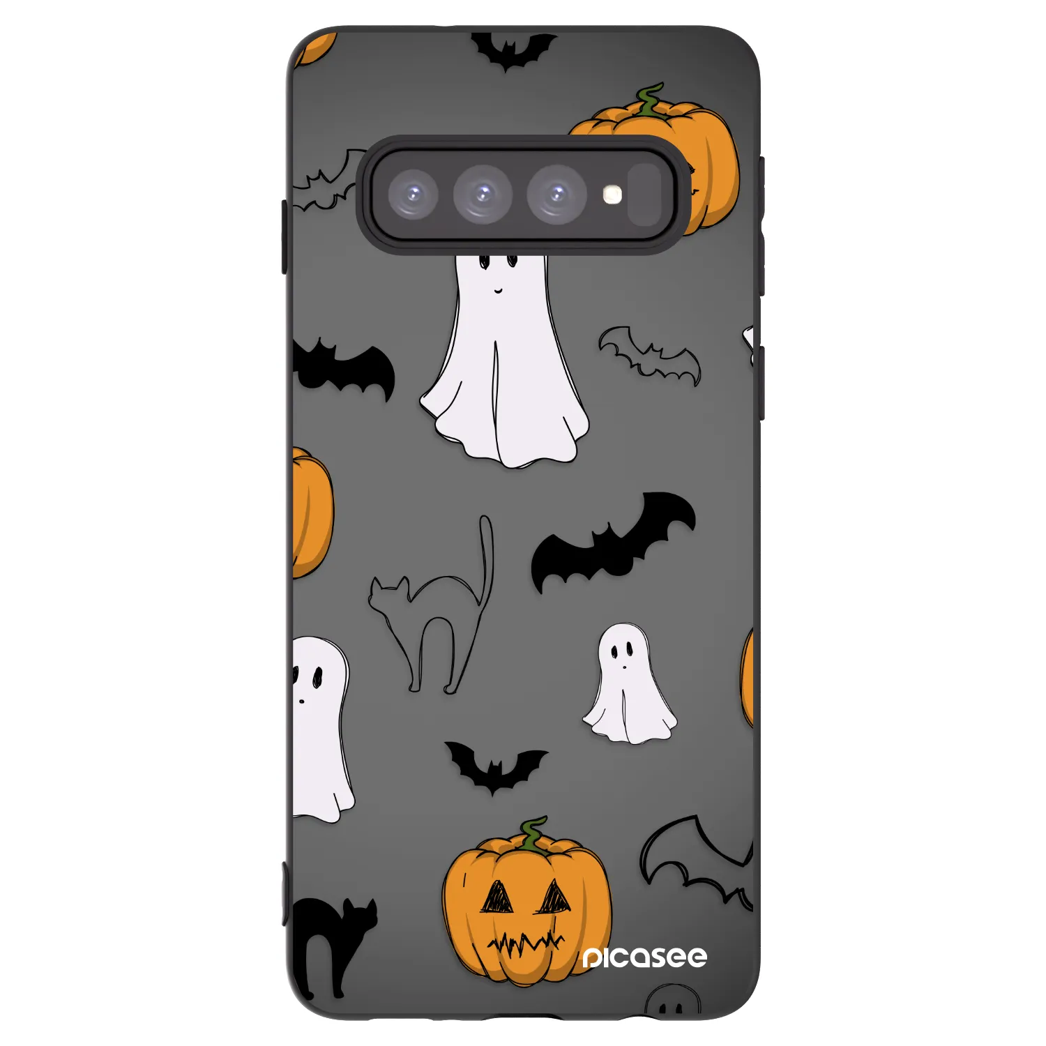 Picasee silikónový čierny obal pre Samsung Galaxy S10 G973 - Spooky crew