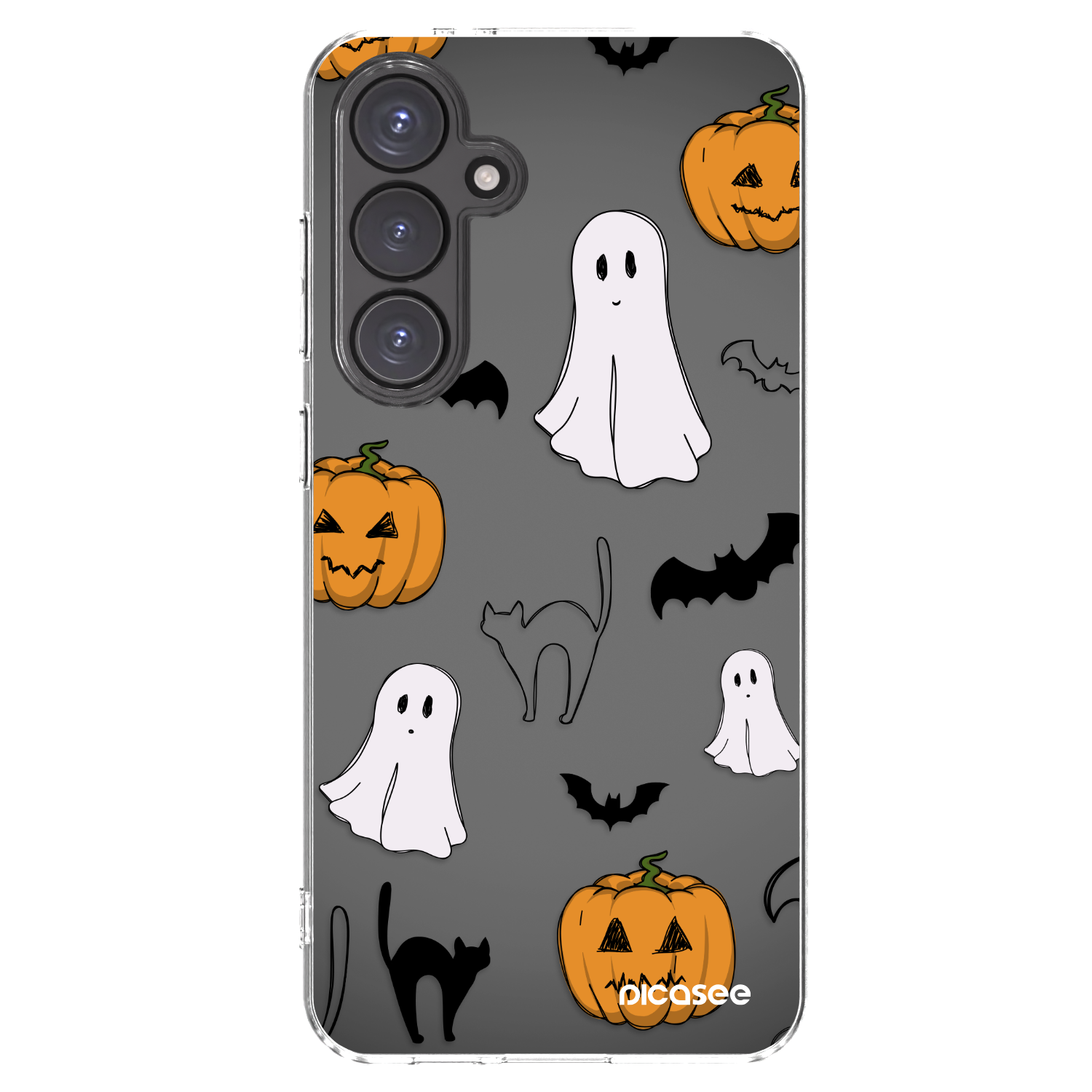 Picasee silikónový prehľadný obal pre Samsung Galaxy S24 FE S721B - Spooky crew