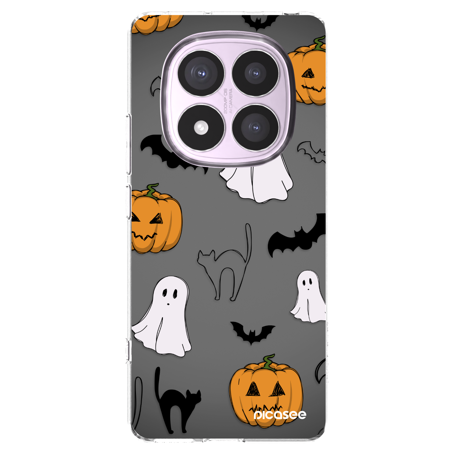 Picasee silikónový prehľadný obal pre Xiaomi Redmi Note 14 Pro 5G - Spooky crew