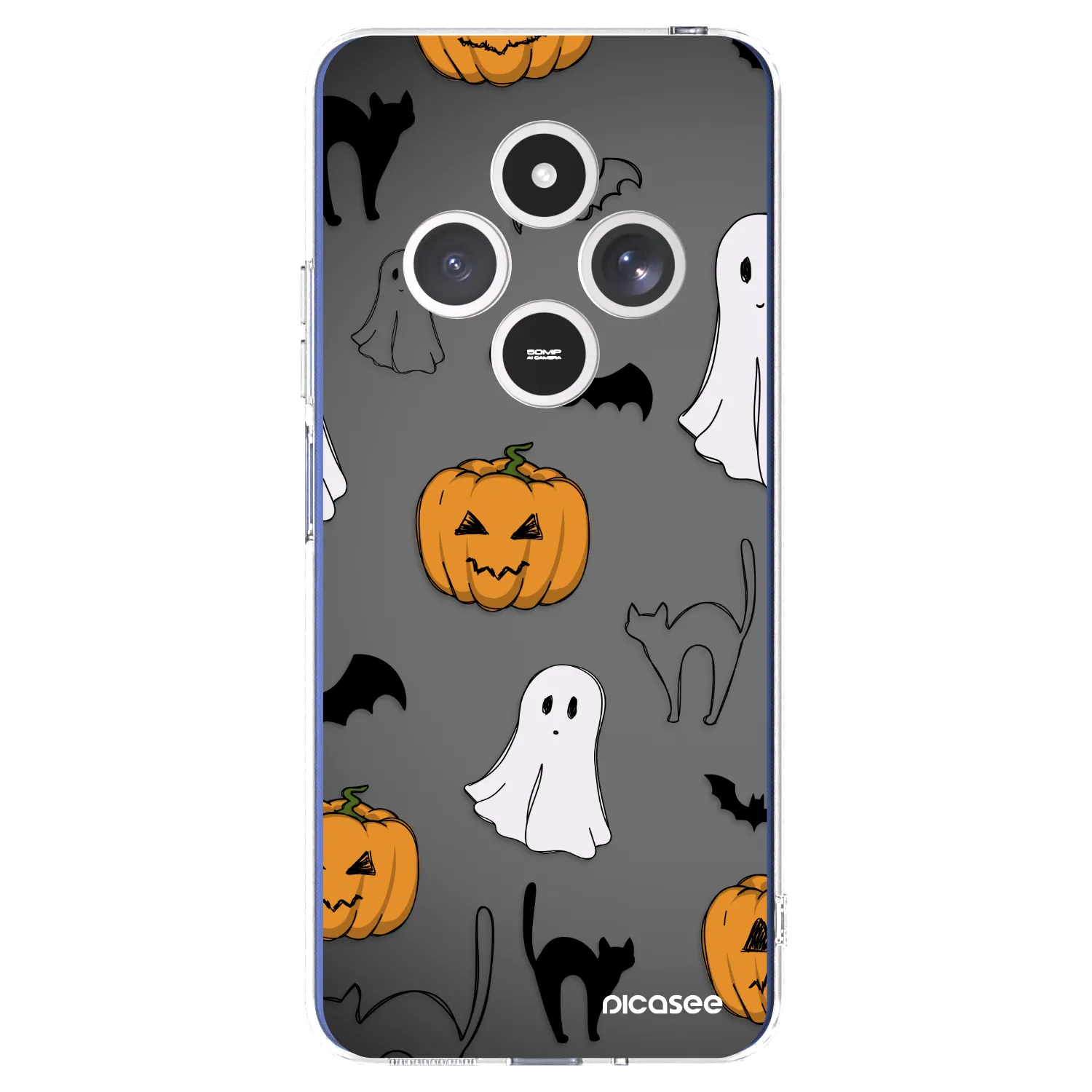 Picasee silikónový prehľadný obal pre Xiaomi Redmi 14C - Spooky crew