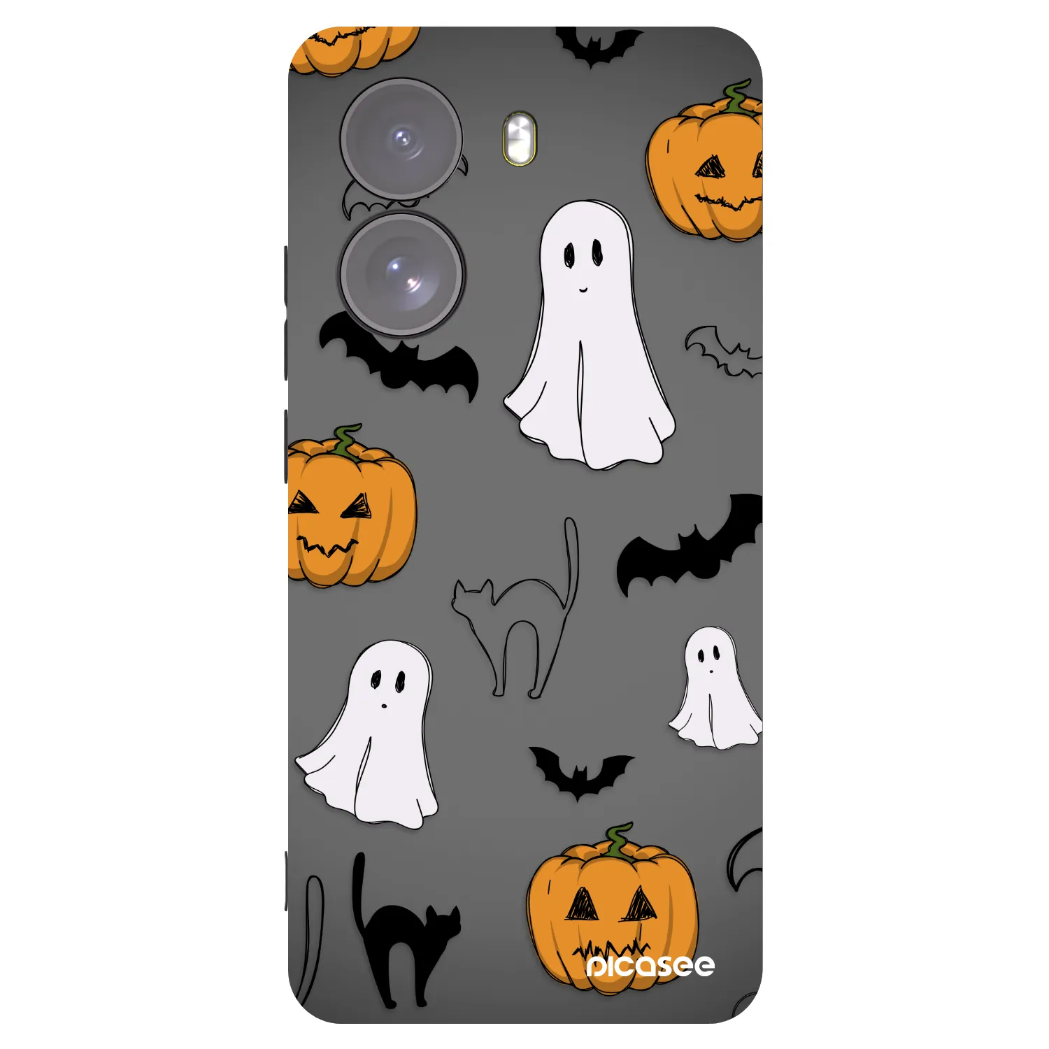 Picasee silikónový čierny obal pre Xiaomi Poco X7 - Spooky crew