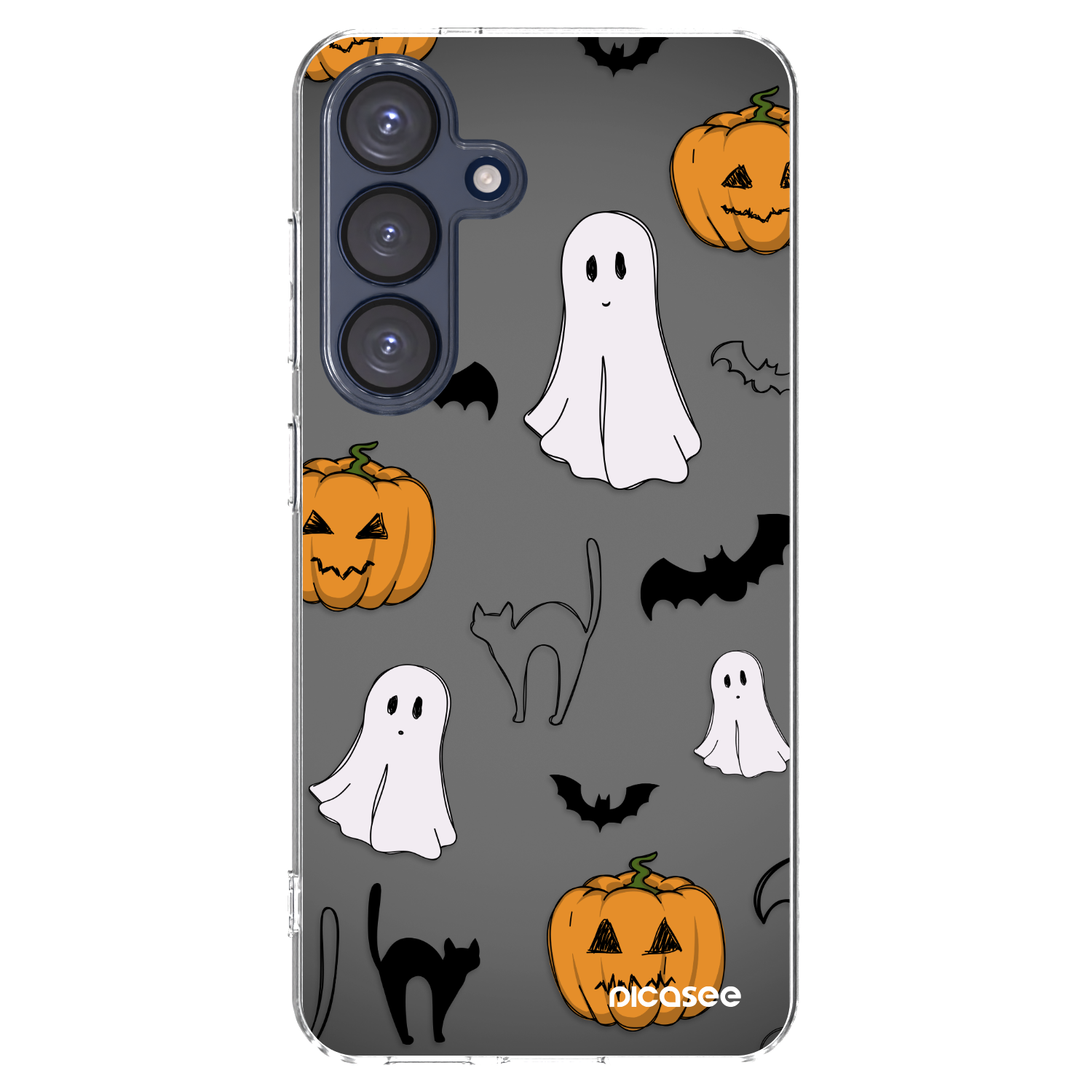 Picasee silikónový prehľadný obal pre Samsung Galaxy S25 5G - Spooky crew