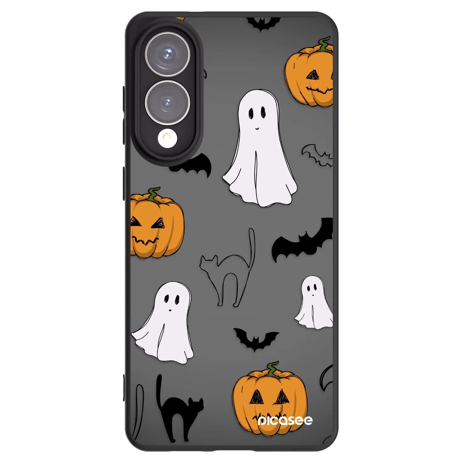 Picasee silikónový čierny obal pre Samsung Galaxy S25 Edge 5G - Spooky crew