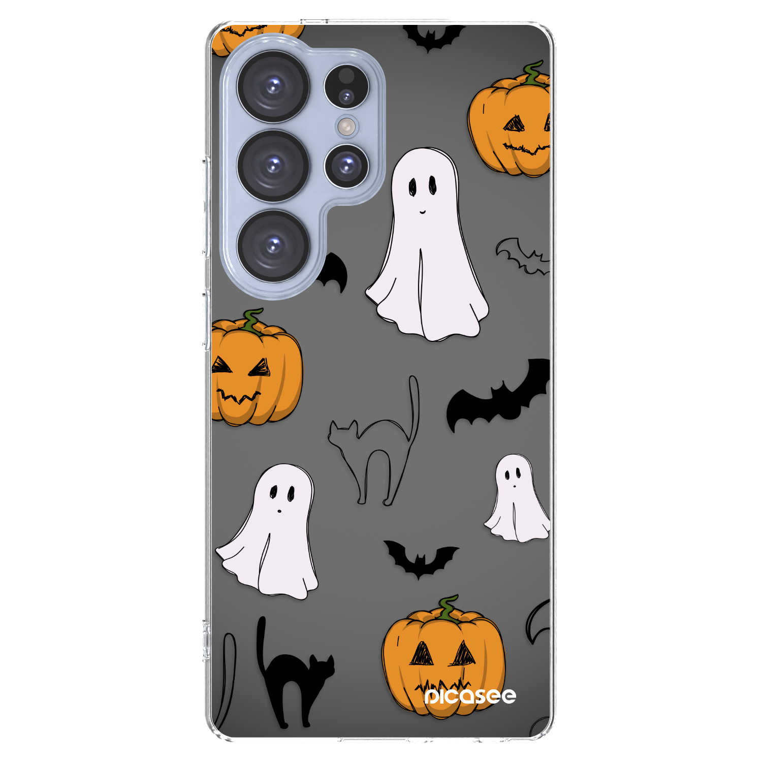 Picasee silikónový prehľadný obal pre Samsung Galaxy S25 Ultra 5G - Spooky crew