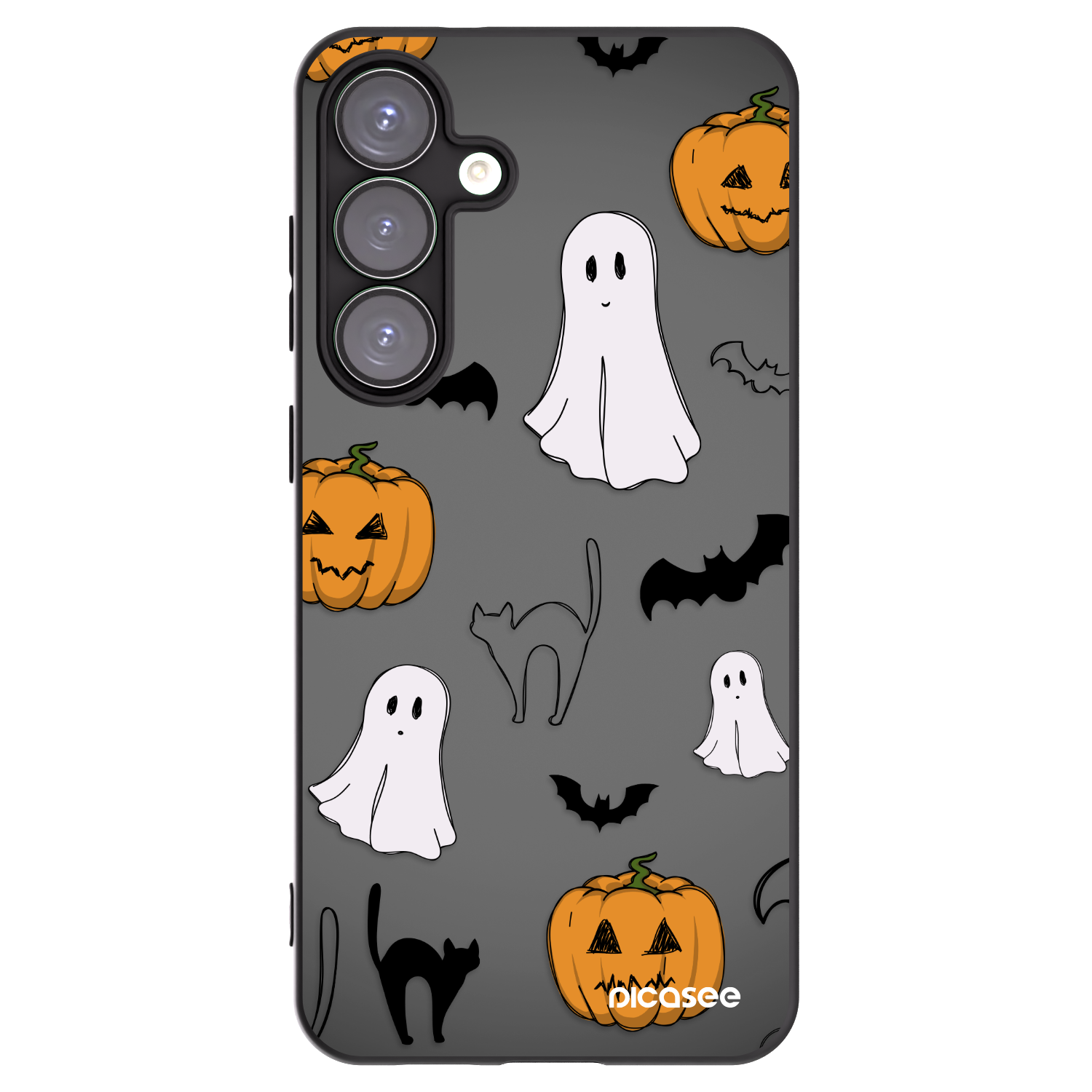 Picasee silikónový čierny obal pre Samsung Galaxy S25+ 5G - Spooky crew