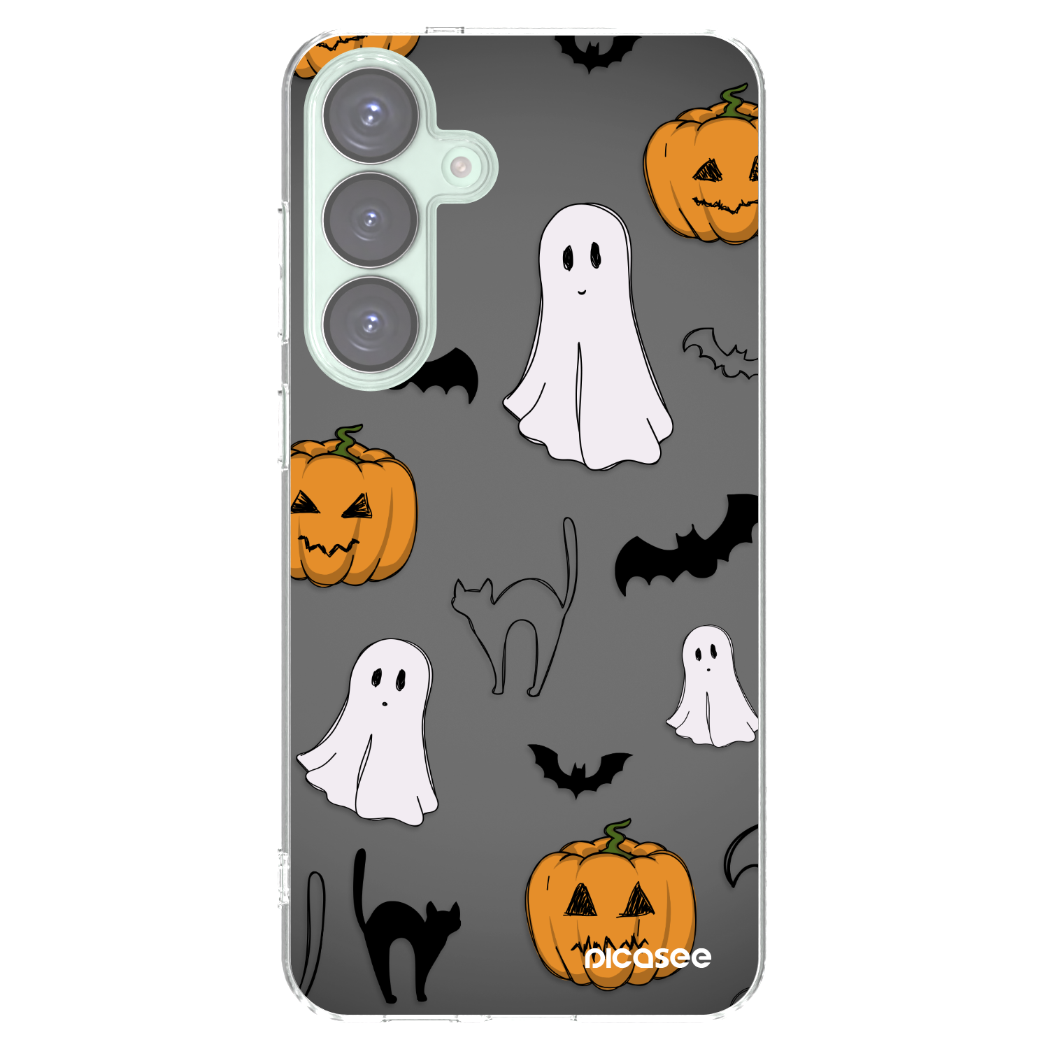 Picasee silikónový prehľadný obal pre Samsung Galaxy S25+ 5G - Spooky crew