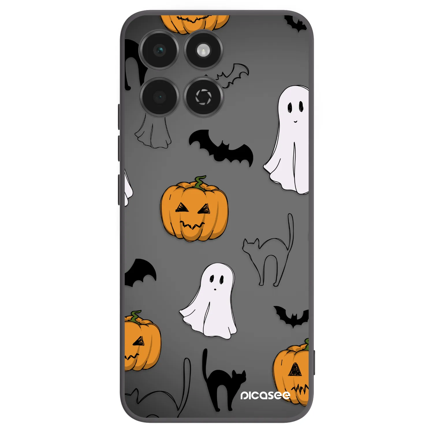 Picasee silikónový čierny obal pre Honor 200 Smart 5G - Spooky crew