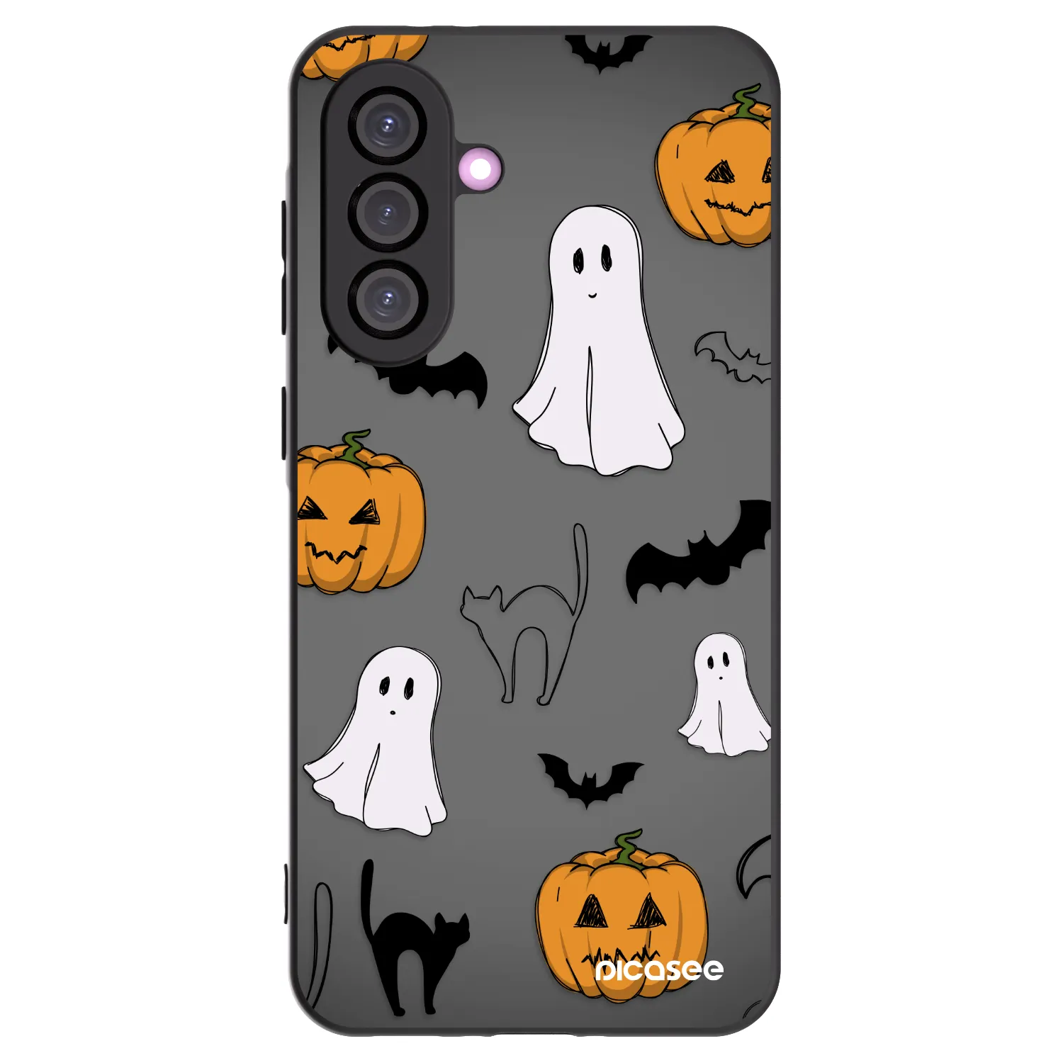 Picasee silikónový čierny obal pre Samsung Galaxy A56 5G A566B - Spooky crew