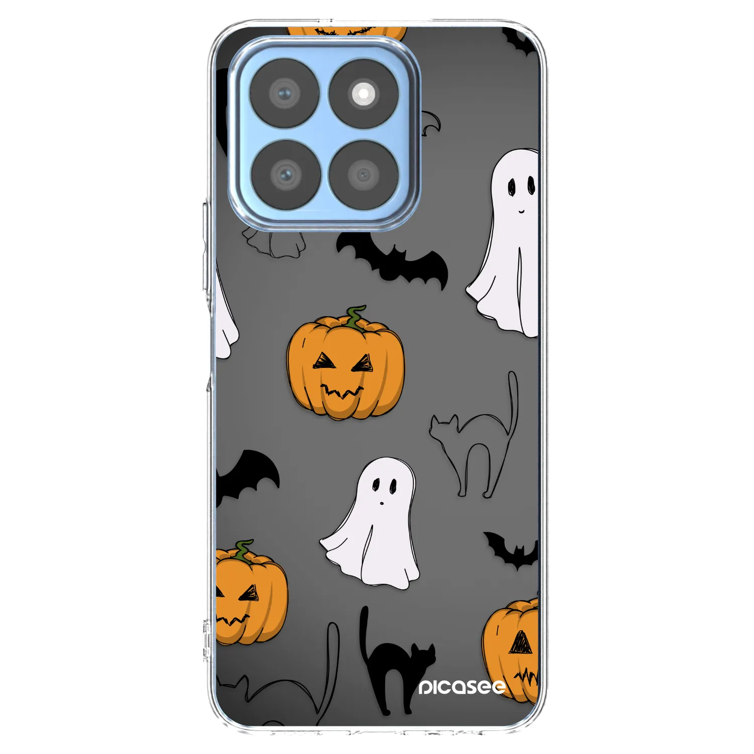 Picasee silikónový prehľadný obal pre Honor X8c - Spooky crew