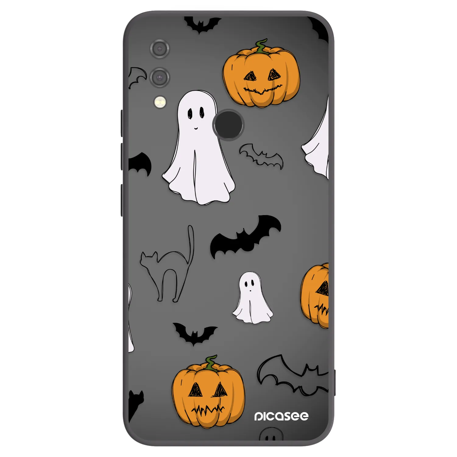Picasee silikónový čierny obal pre Xiaomi Redmi Note 7 - Spooky crew