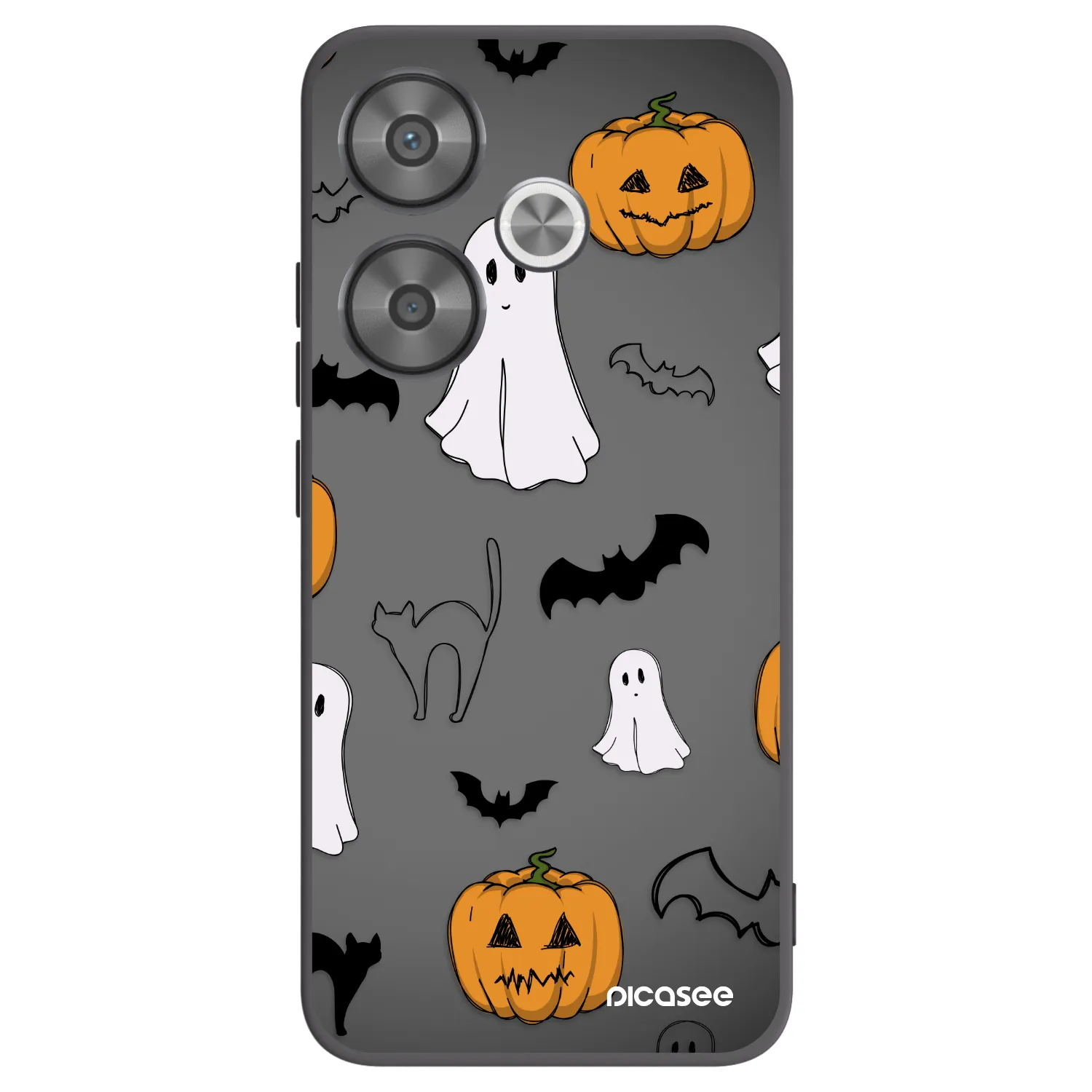 Picasee silikónový čierny obal pre Xiaomi Poco F6 - Spooky crew
