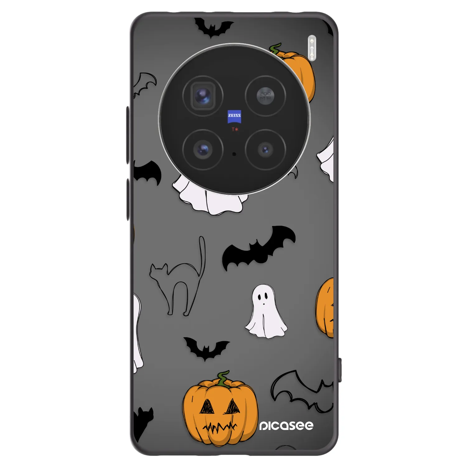 Picasee silikónový čierny obal pre Vivo X200 Pro - Spooky crew