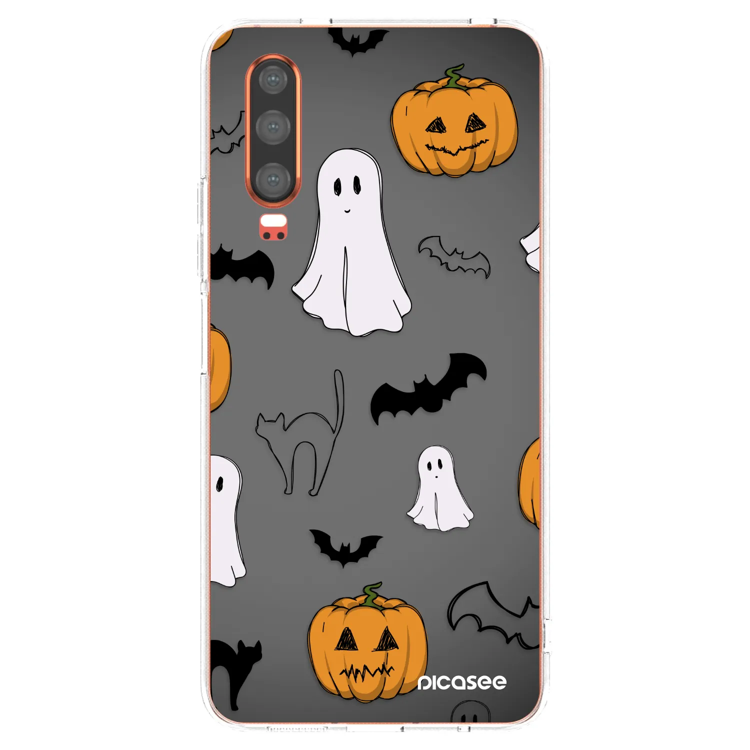 Picasee silikónový prehľadný obal pre Huawei P30 - Spooky crew