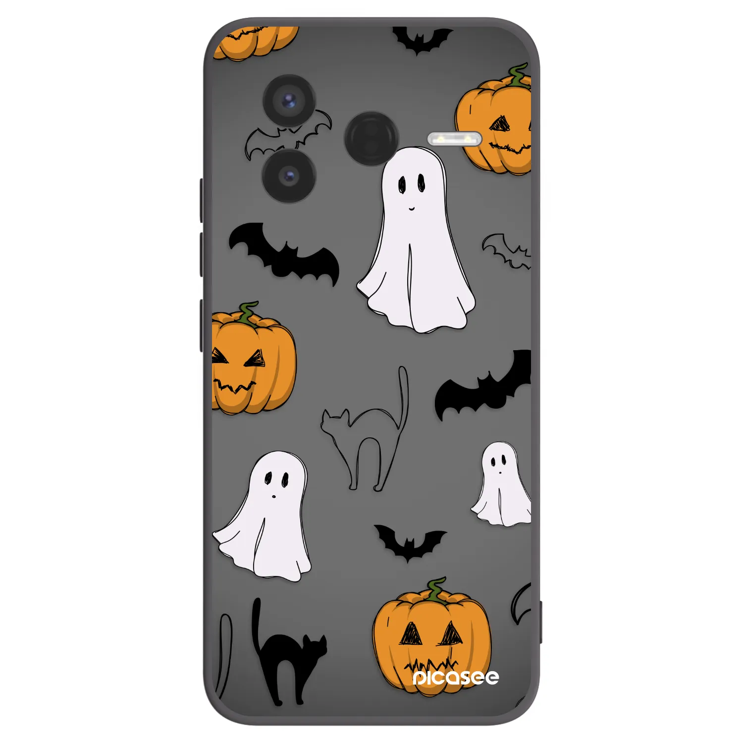 Picasee silikónový čierny obal pre Xiaomi Poco F7 Pro 5G - Spooky crew