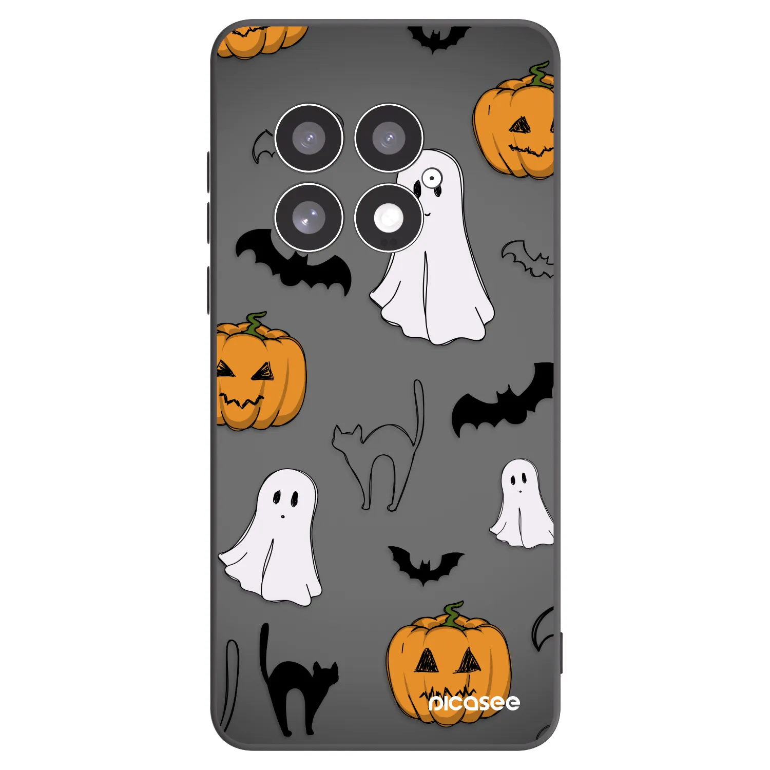Picasee silikónový čierny obal pre OnePlus 13 5G - Spooky crew