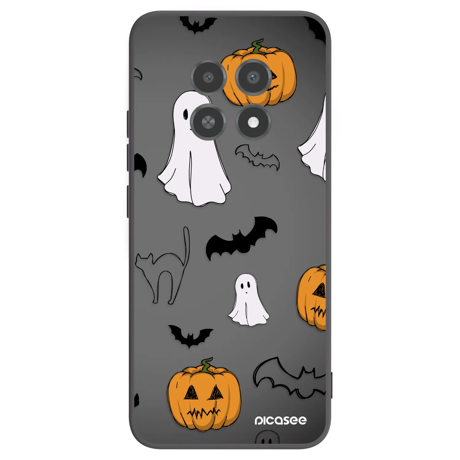 Picasee silikónový čierny obal pre Realme 12X - Spooky crew