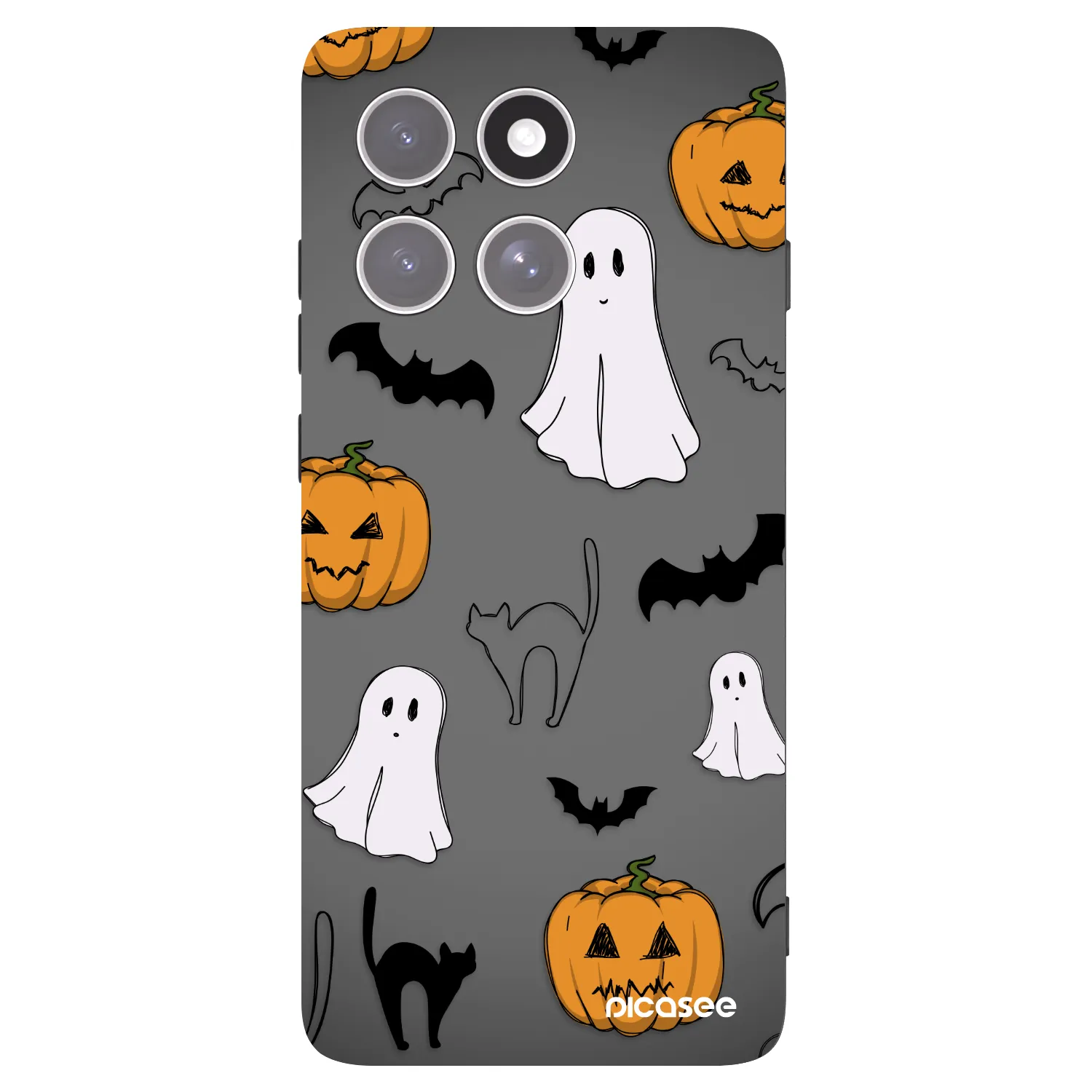 Picasee silikónový čierny obal pre Motorola Edge 60 Pro - Spooky crew