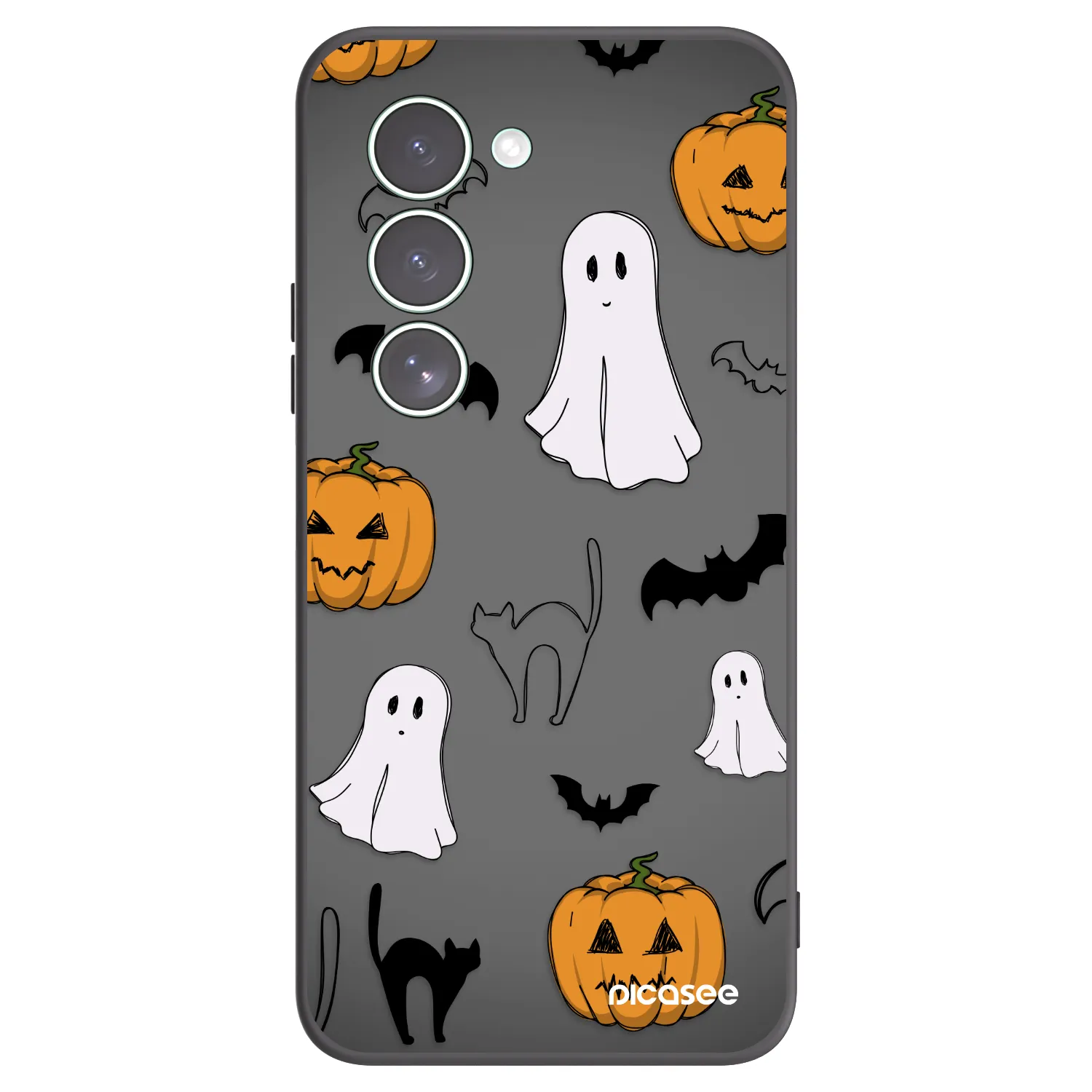 Picasee silikónový čierny obal pre Xiaomi Redmi 15 5G - Spooky crew